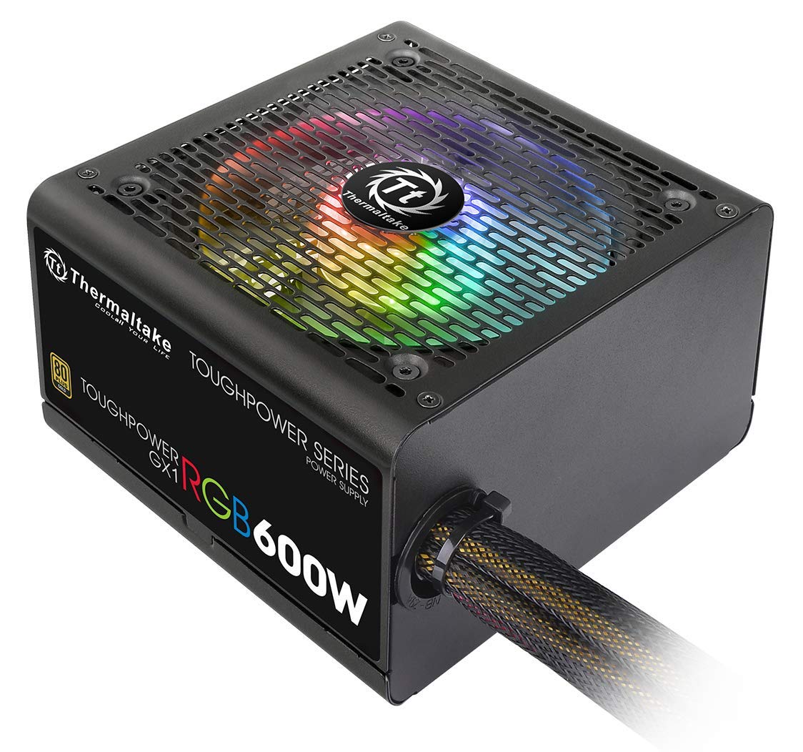 Thermaltake Toughpower GX1 RGB 600W Gold SLI/Crossfire Ready Continuous Power RGB LED ATX12V v2.4 / EPS v2.92 80 Plus Gold Certi