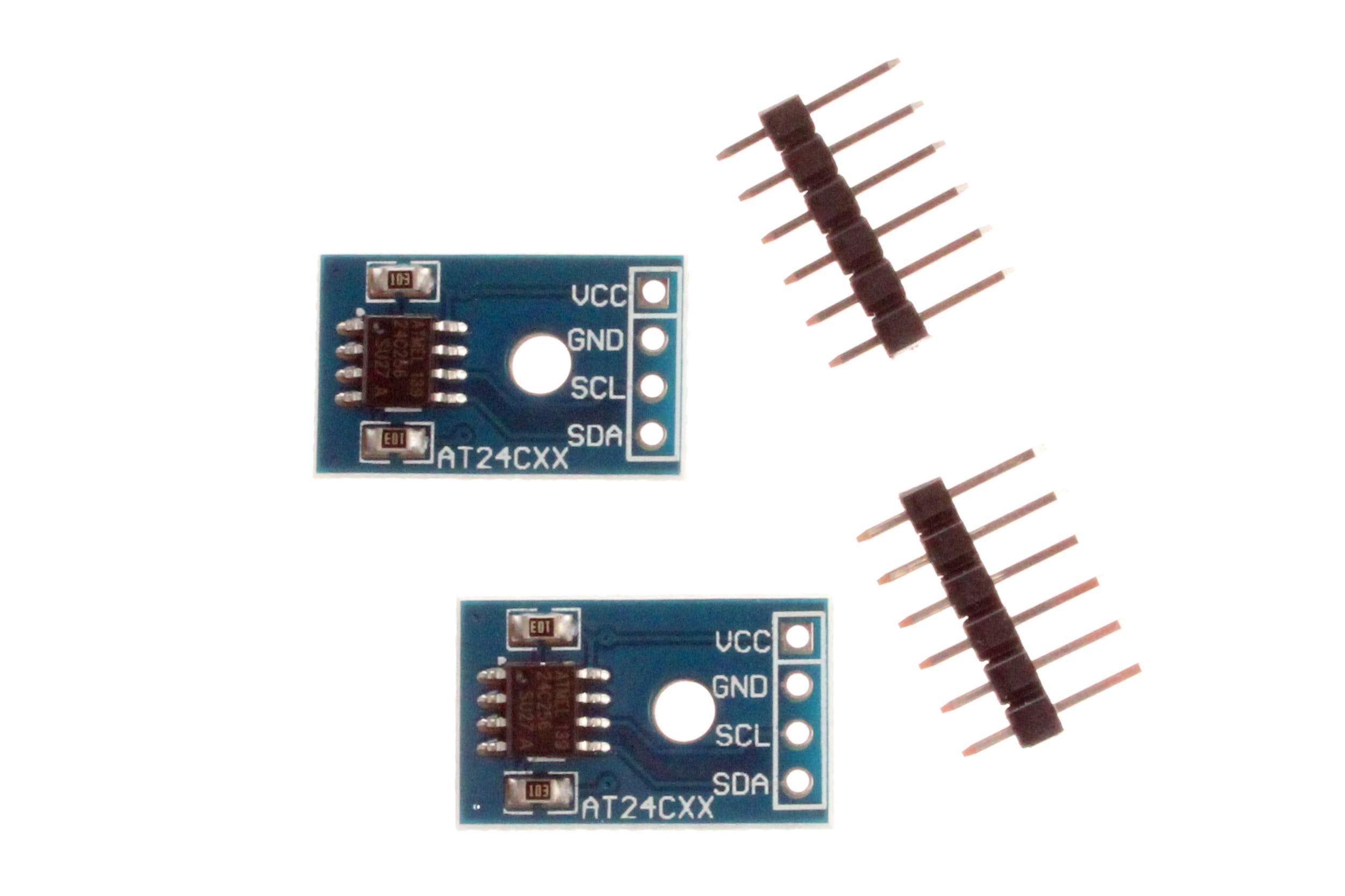Noyito At24C256 Eeprom Memory Module Iic I2C Interface - Mcu Development Accessories (Pack Of 2) Blue