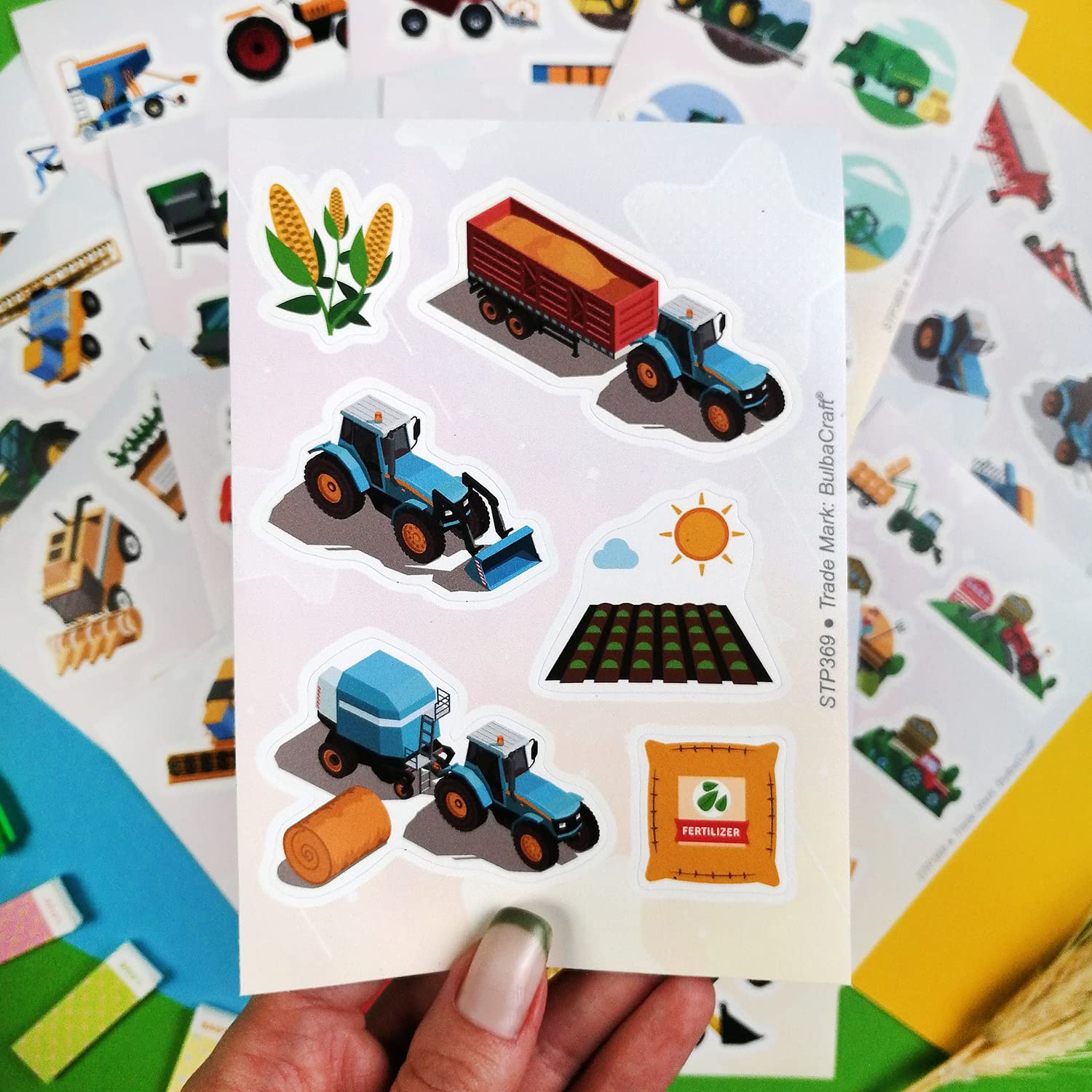 100 Pcs Tractor Stickers & Decals   Tractor For Boys   Tractor Birthday Party Supplies   Tractor Party Supplies   Tractor Party
