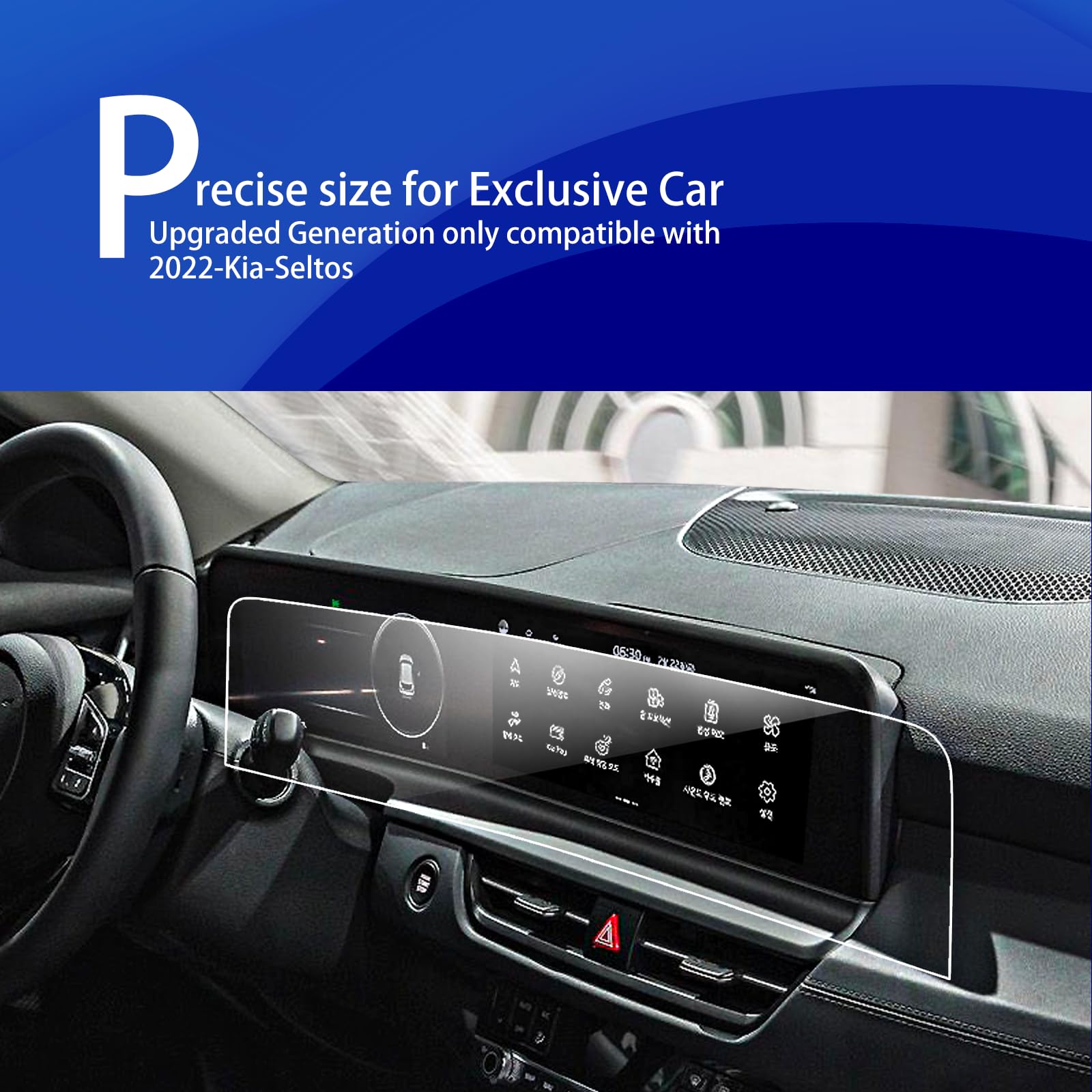 Xxciwp 2024 Kia Seltos Screen Protector For 2024 Kia Seltos Dual 10.25Inch Plastic Screen Protector Hd Touchscreen Protective Fi