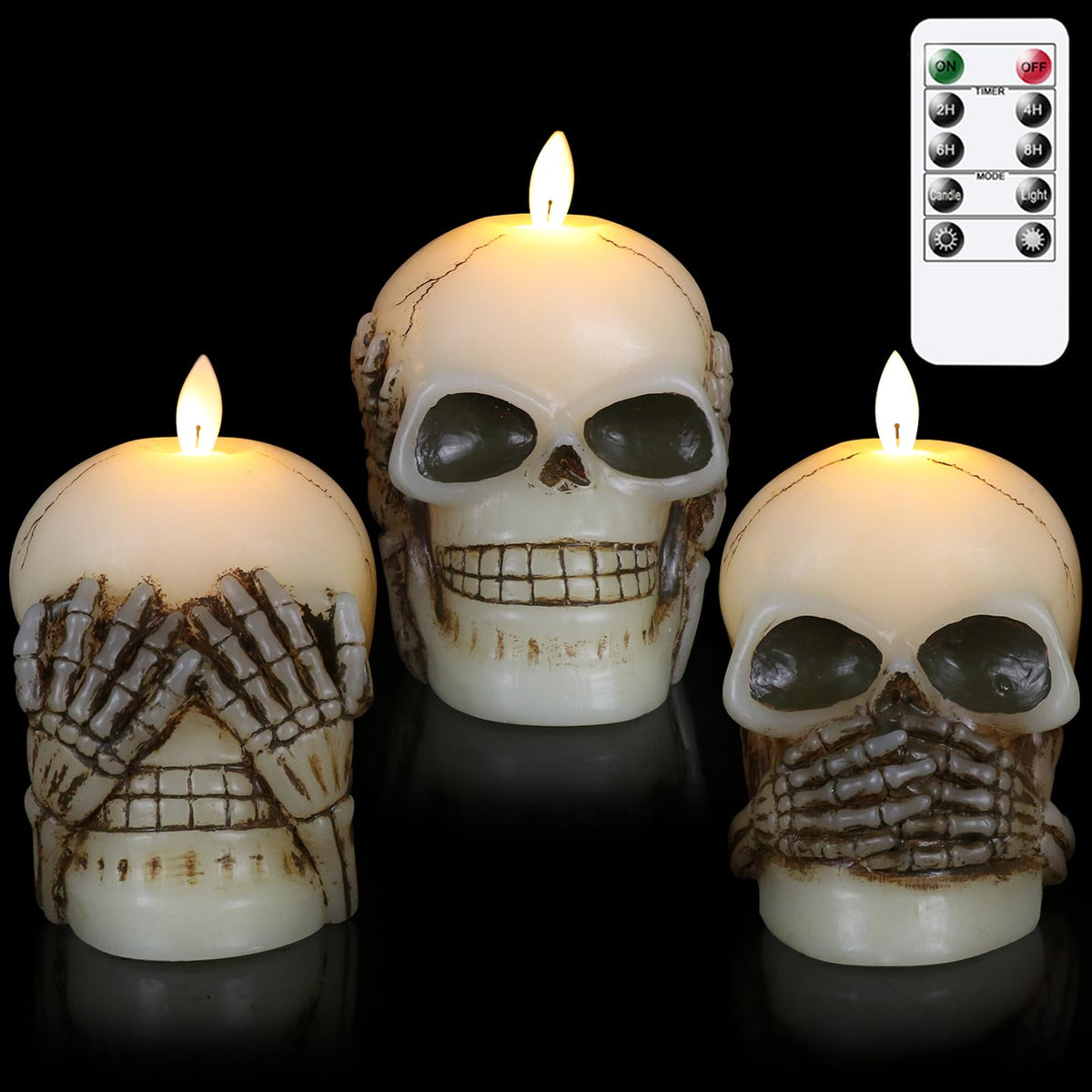 Dromance Flameless Led Candles Battery Operated With 10-Key Remote And Timer 3 Pack Real Wax Moving Wick Flickering Led Candles 