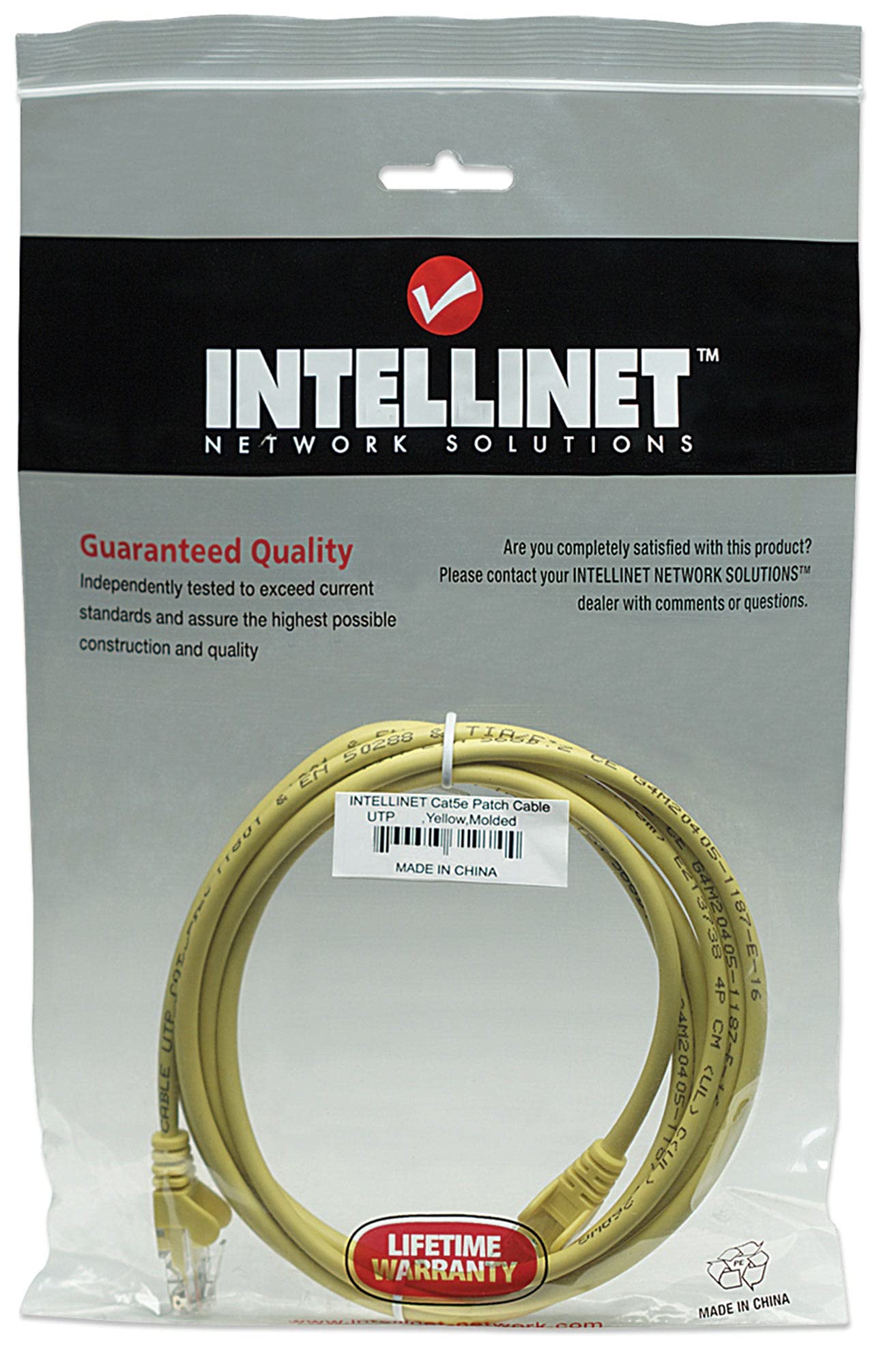 Intellinet Network Solutions Cat5E Rj 45 Male/Rj 45 Male Utp Network Patch Cable, 25 Feet (319966)