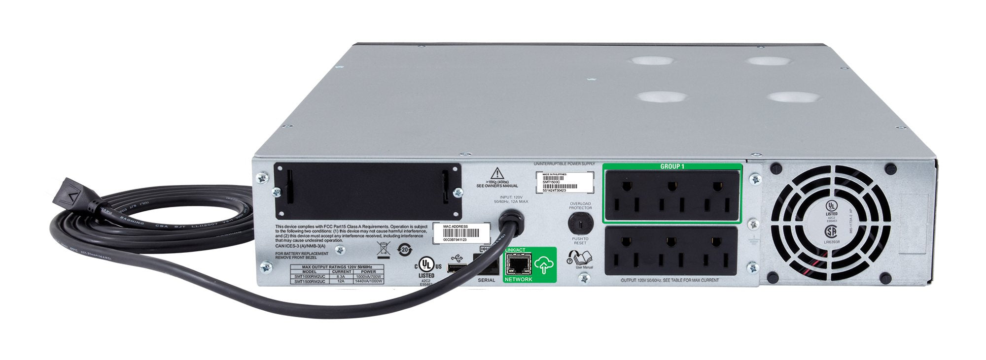 Apc 1000Va Smart Ups With Smartconnect Smt1000Rm2Uc Rack Mount Ups Battery Backup Sinewave Avr 120V Line Interactive Uninterrupt