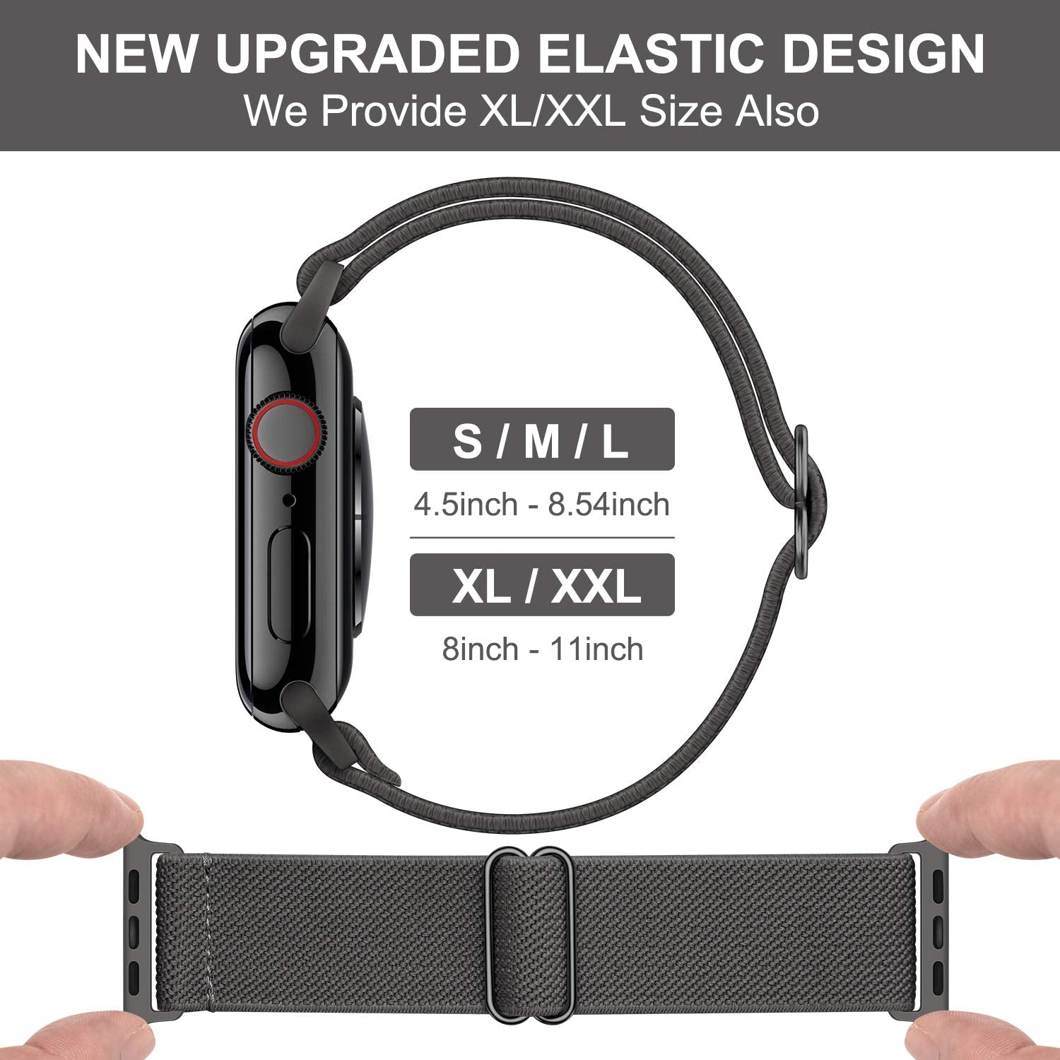 Oxwallen Stretch Solo Loop Band Compatible With Apple Watch 9/8/7/6/5/4/3 Se 2/1 41Mm 40Mm 38Mm, Adjustable Stretchy Elastic Nyl