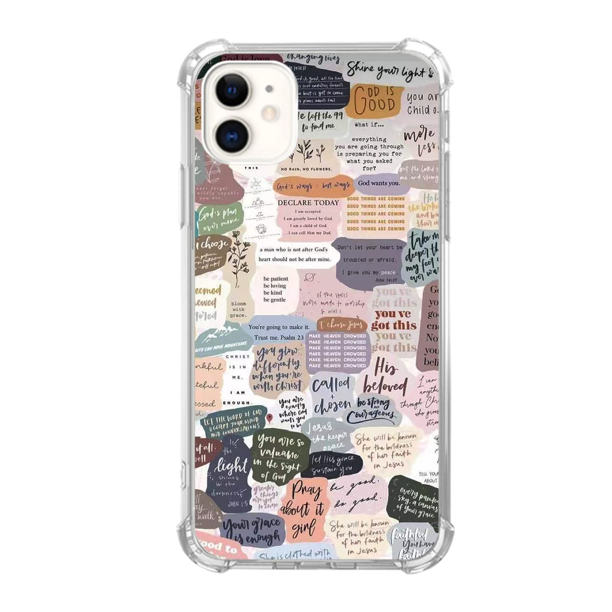 Eurdosmk Bible Verses Aesthetic Case Compatible With Iphone 11, Cute Indie Christian Postive Quotes Case For Iphone 11 For Teens