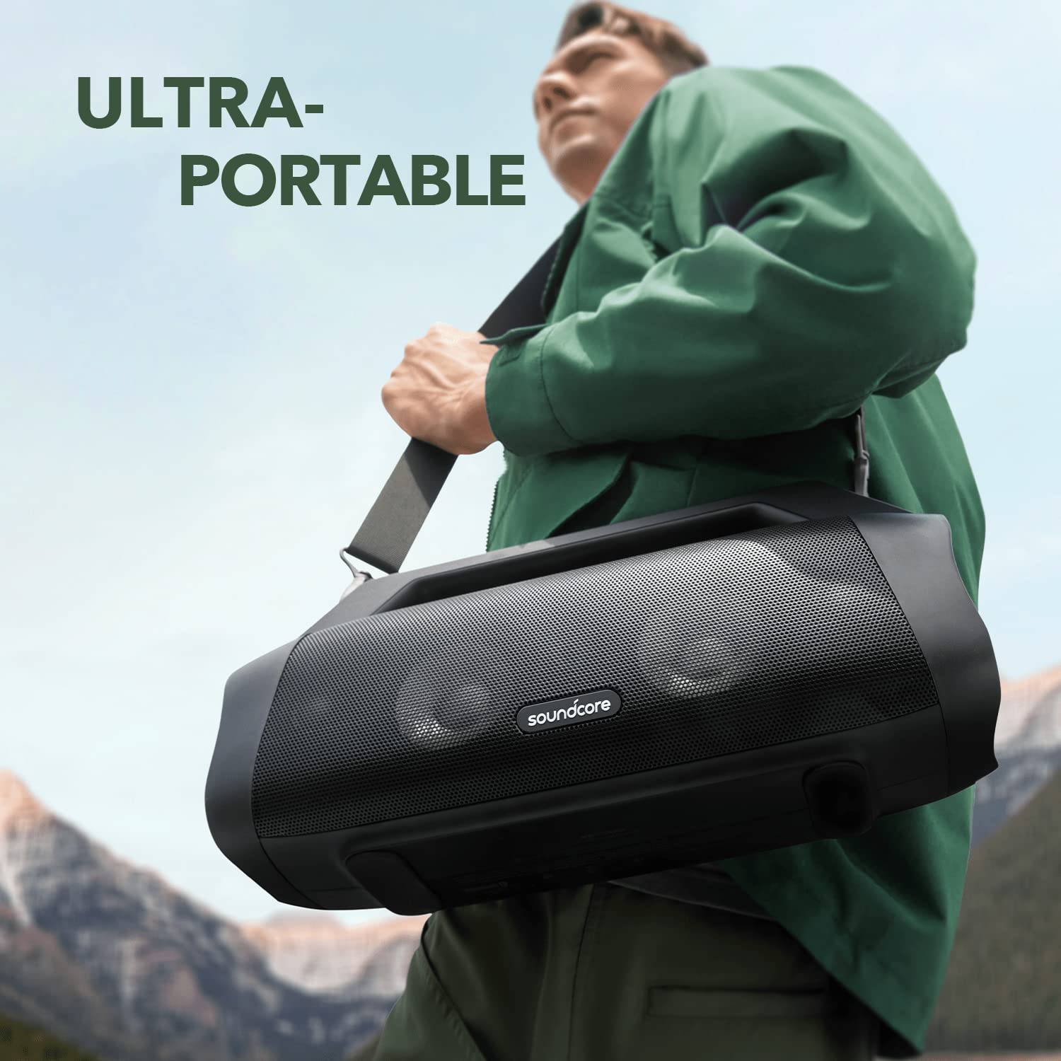 Soundcore Motion Boom Plus Ip67 Portable Speaker, 80W Stereo Sound, Custom Eq & Bassup, Built In Power Bank, Waterproof Bluetoot