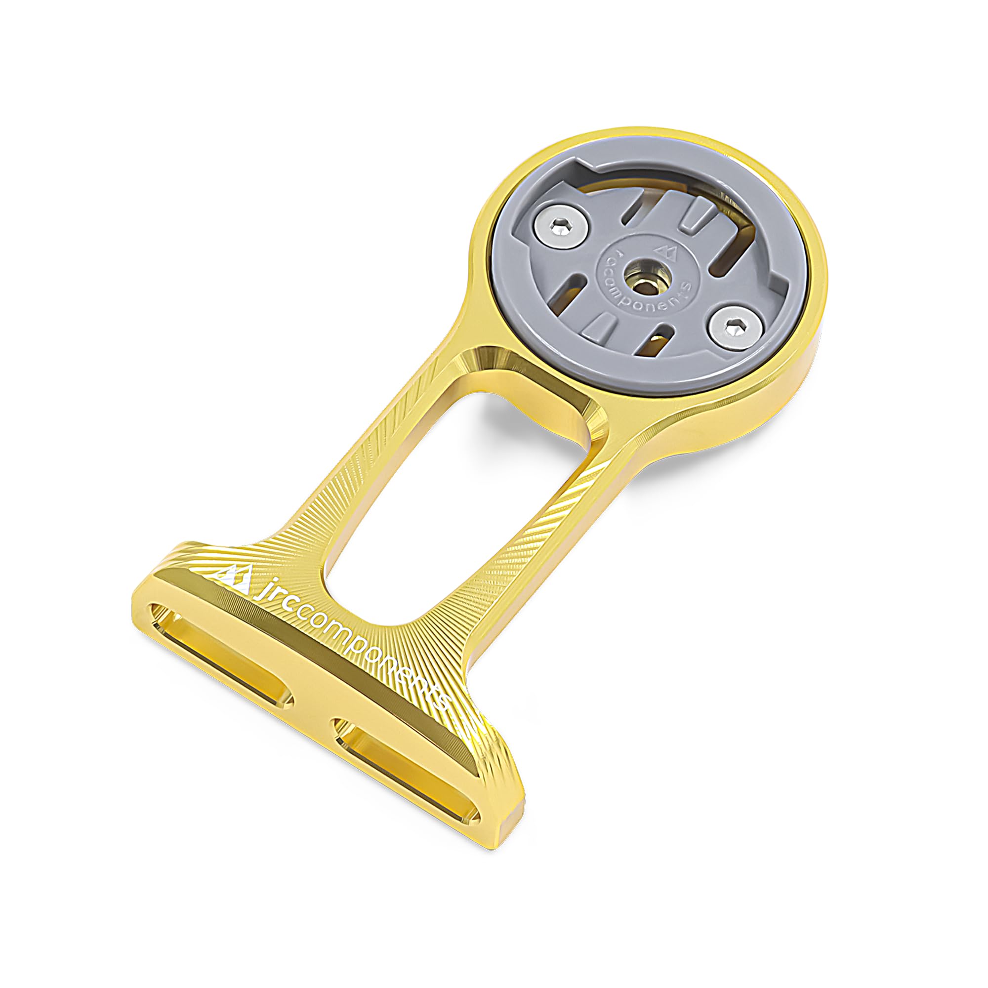 JRC Components Stem Out Front Mount | Compatible with Wahoo Elemnt GPS Devices | Lightweight CNC Machined Aluminum Body - Gold