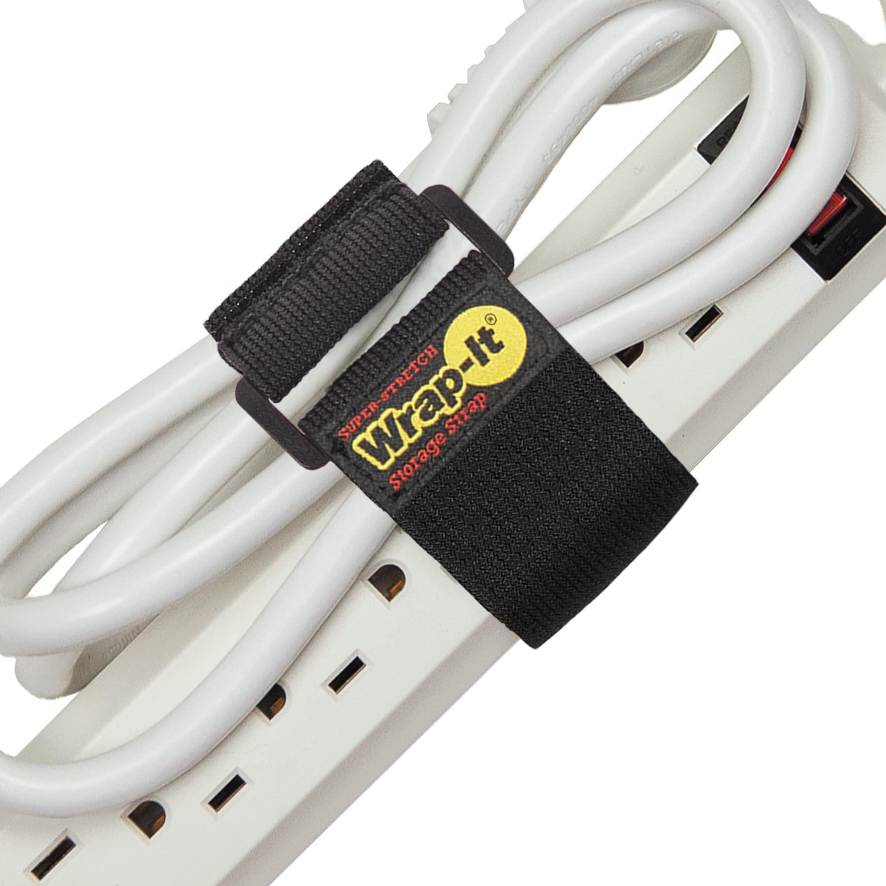 Super Stretch Wrap It Storage Straps   9'' (10 Pack)   Elastic Cinch Straps For Extension Cord Management, Cable Storage, Hose O