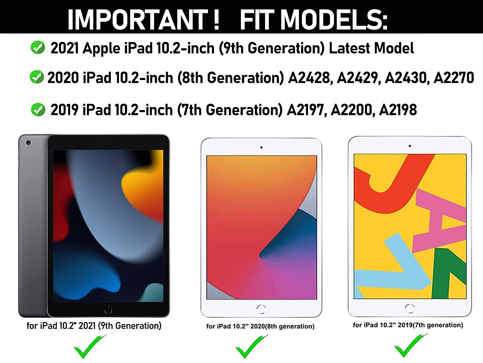 Ltrop New Ipad 9Th Generation Case 2021, Ipad 10.2 Case, Ipad 8Th/7Th Generation Case For Kids, Shockproof Handle Stand Shoulder