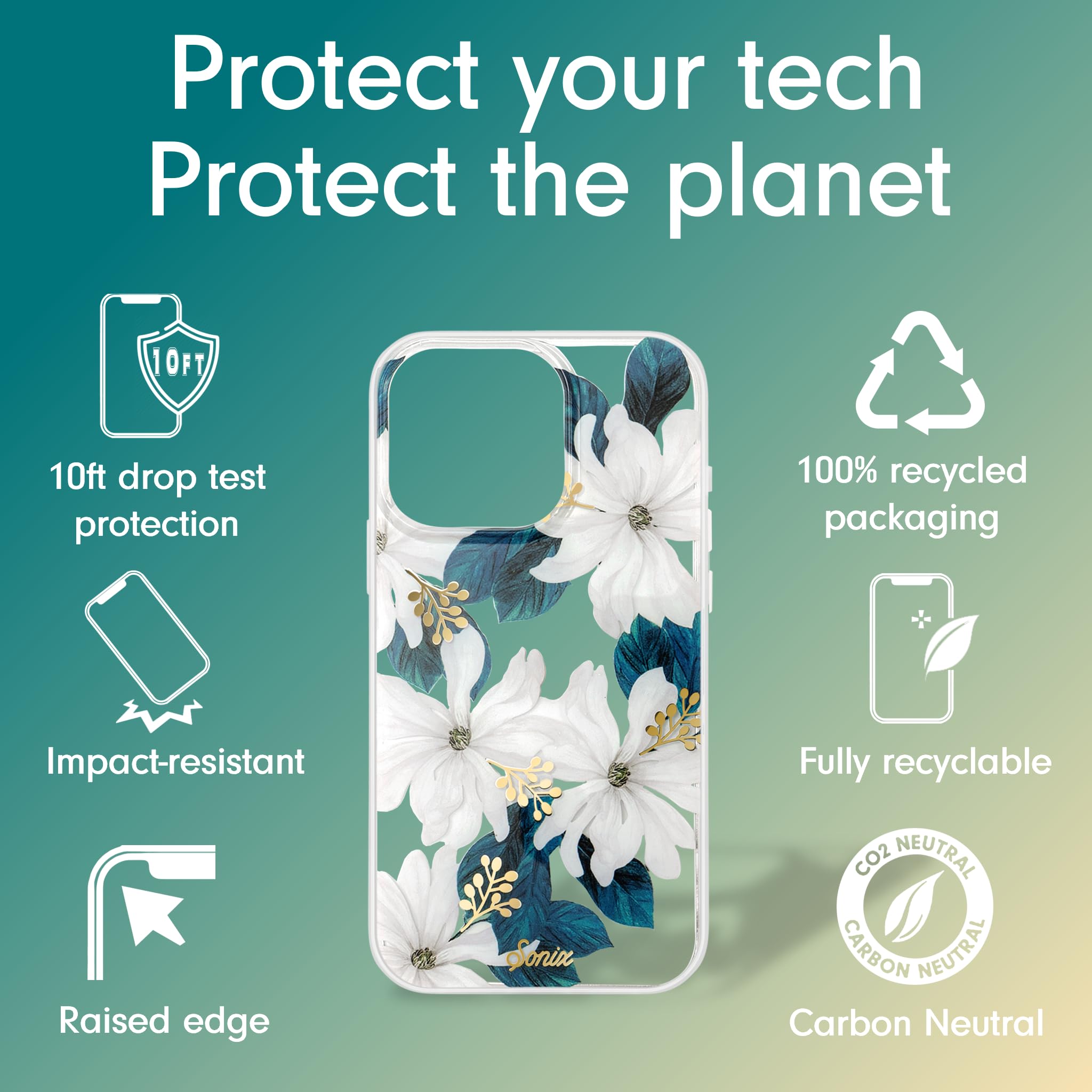 Sonix Case For Iphone 15 Pro Max | Compatible With Magsafe Iphone Case Floral | 10Ft Drop Tested | Delilah Flower