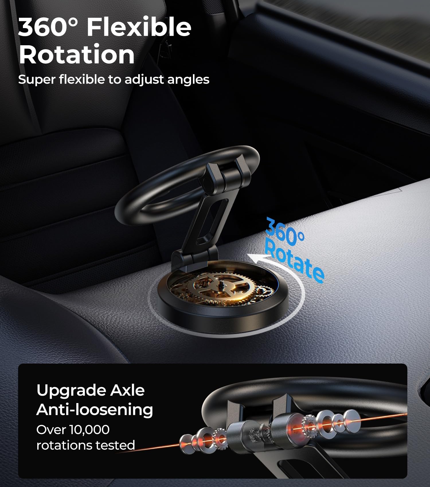 Aredan ?World Minimal Space Design? Folding Car Phone Holder Mount For Magsafe, Dashboard Windshield Magnetic Mount, Best Car Ac