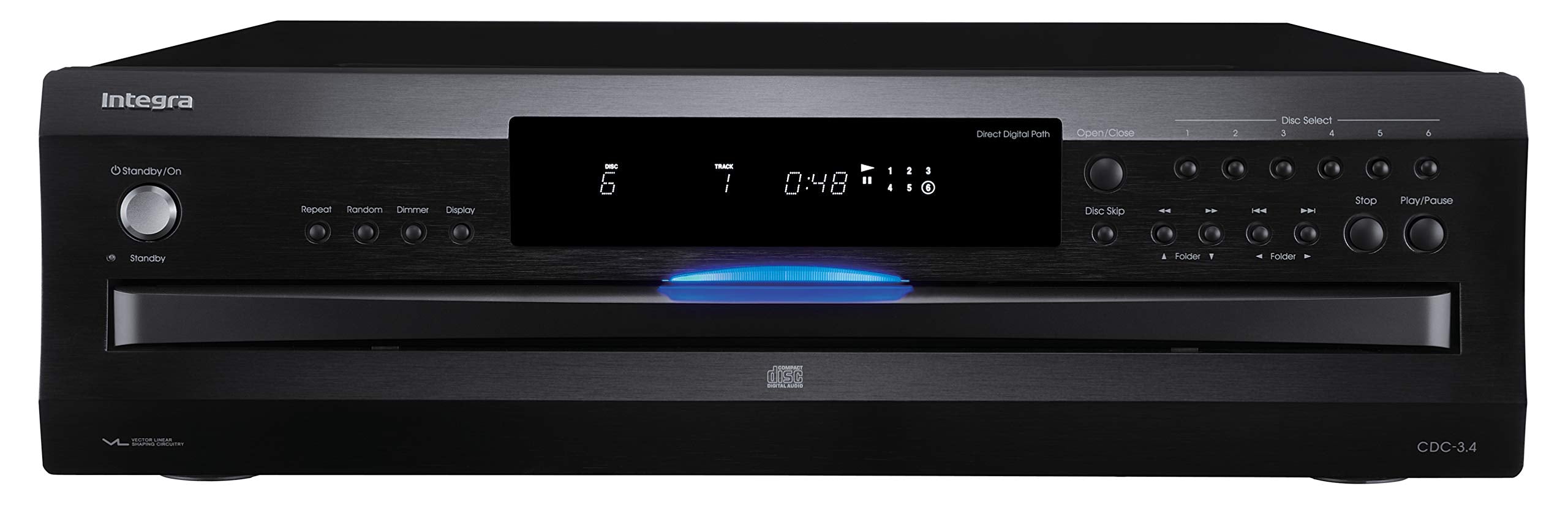 Integra Premium 6 Disc Cd Carousel Changer Black (Cdc 3.4)