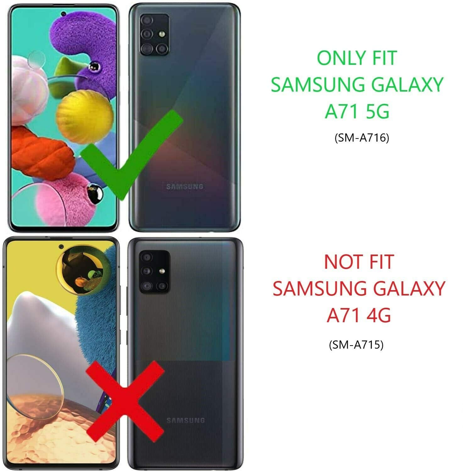 For Samsung Galaxy A71 5G (Not Fit Samsung A71 Version) Holster Case Built In Screen Protector Belt Clip Holster Case, Combo Cas