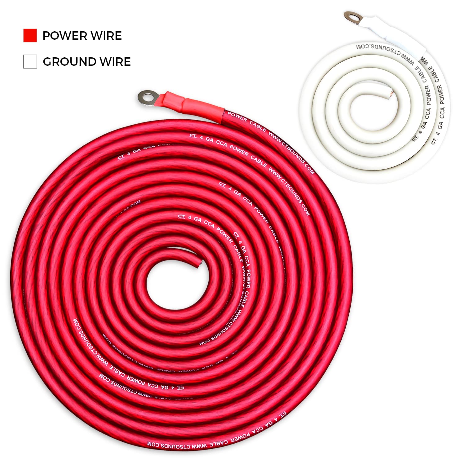 Ct Sounds 4 Gauge Cca Complete Amp Wiring Install Kit, Ampkit 4Ga Pro