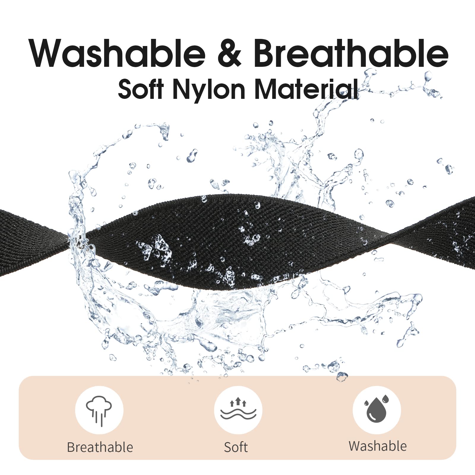 Ahxll 2Pack Nylon Bands Compatible With Samsung Galaxy Watch 7/6/5/4 44Mm 40Mm/Galaxy Watch Fe/Watch 6 4 Classic 42Mm 46Mm 43Mm 47Mm/ Watch 5 Pro 45Mm/Active 2,20Mm Stretchy Sport Band