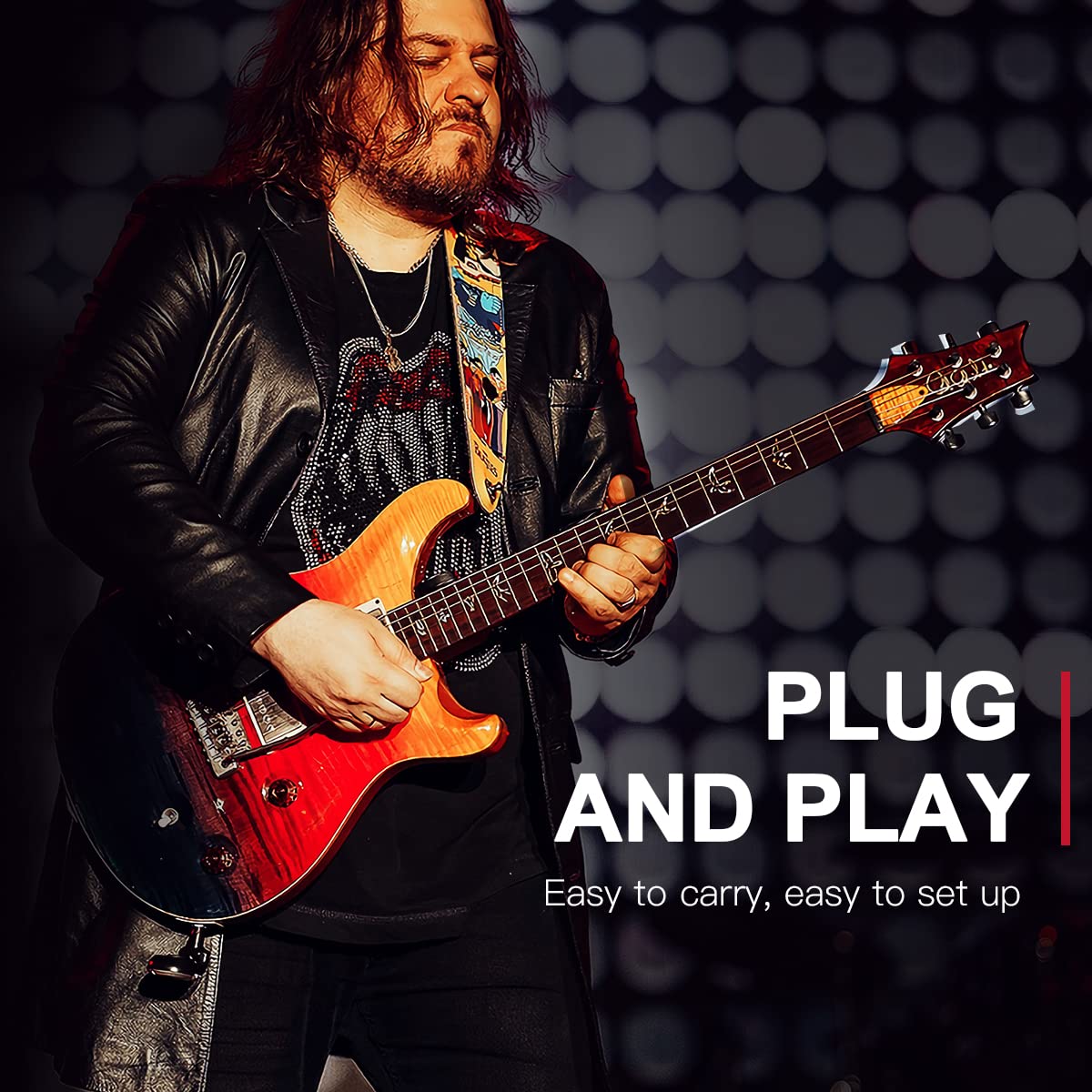 Xvive U2 Guitar Wireless System With Transmitter And Receiver For Electric Guitars, Bass, Violin (Silver)