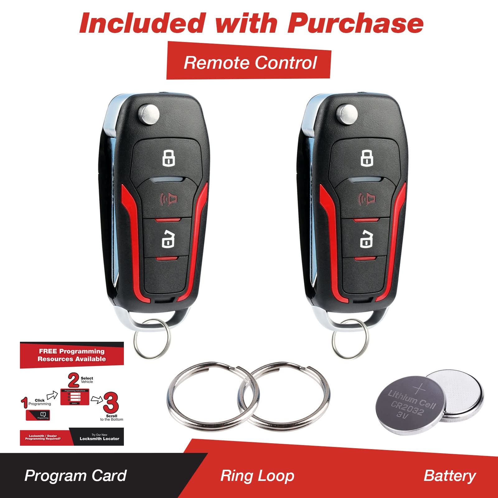 2 Flip Key Fob Keyless Entry Remote For Ford Lincoln Mercury (Cwtwb1U345)