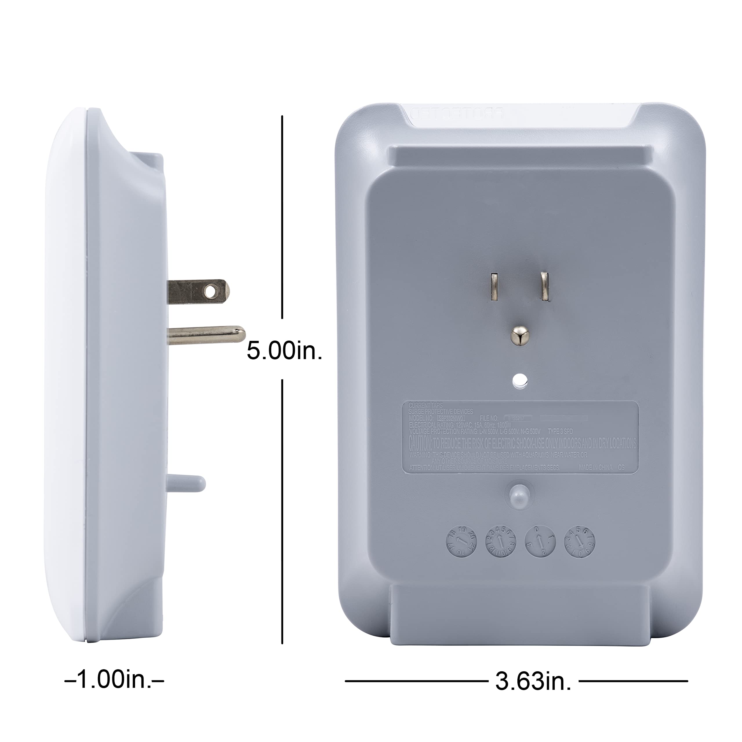 Ge Pro 6 Outlet Extender, Surge Protector, Charging Station Wall Tap, Protected Indicator Led, 3 Prong, 540 Joules, Warranty, Ul