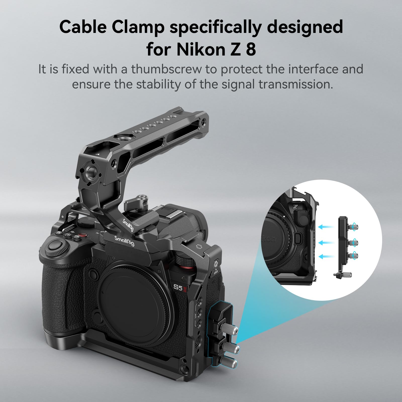 Smallrig Z 8 Camera Cage Kit For Nikon Z 8, With Top Handle And Hdmi Cable Clamp, Anti-Twist Design And Aluminum Alloy Full Cage