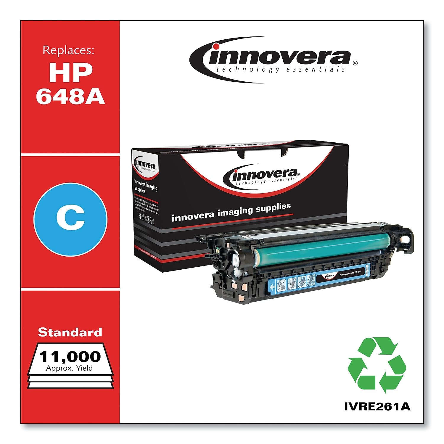 Innovera Ivre261A Remanufactured Ce261A (648A) Toner, Cyan