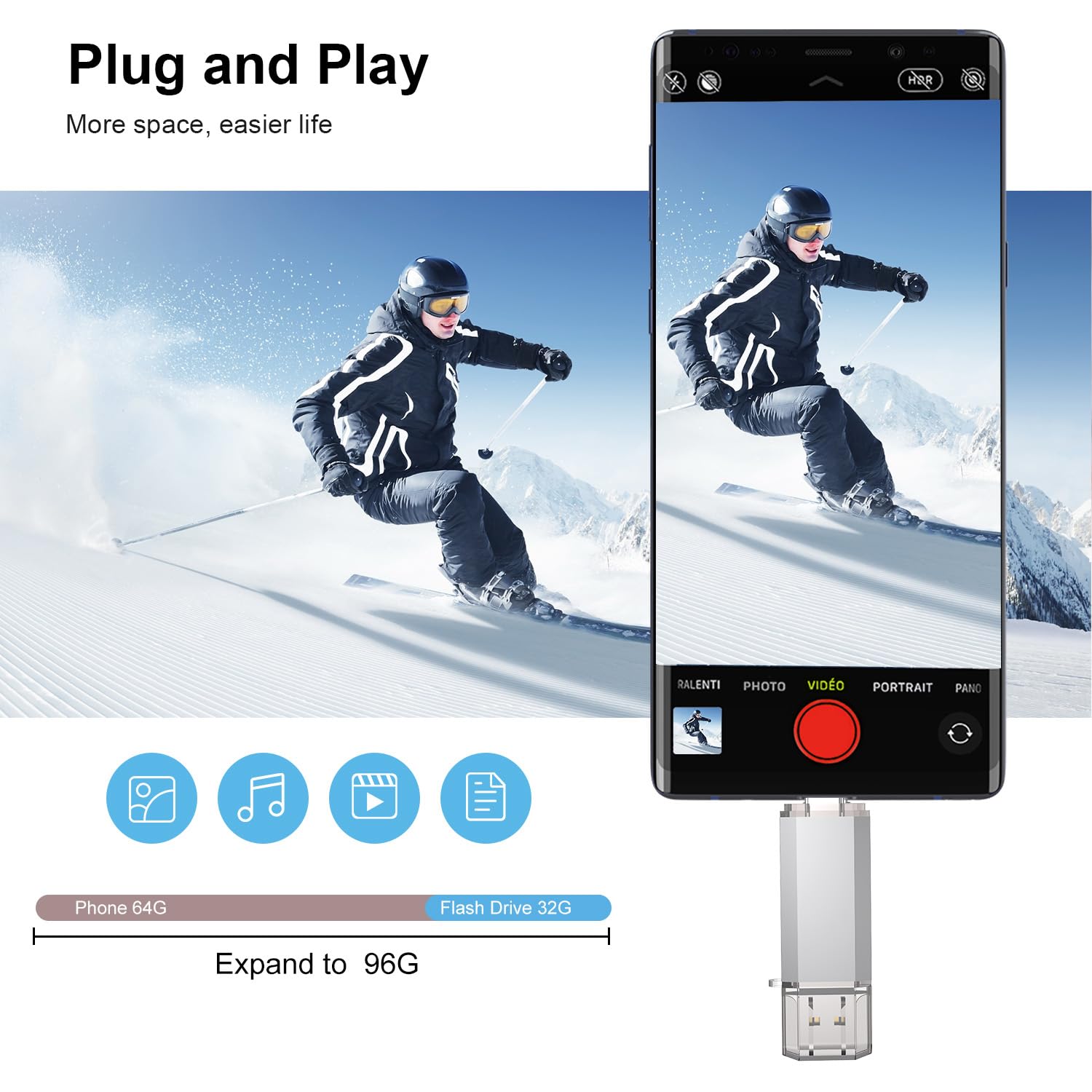 Raoyi 2 Pack 32Gb Usb C Flash Drive, 2 In 1 Usb 3.0 Type C Dual Otg Metal Thumb Drive Jump Drive Memory Stick With Keychain Suitable For Usb C Smartphones, Macbook, Computers And Tablets (Silver)