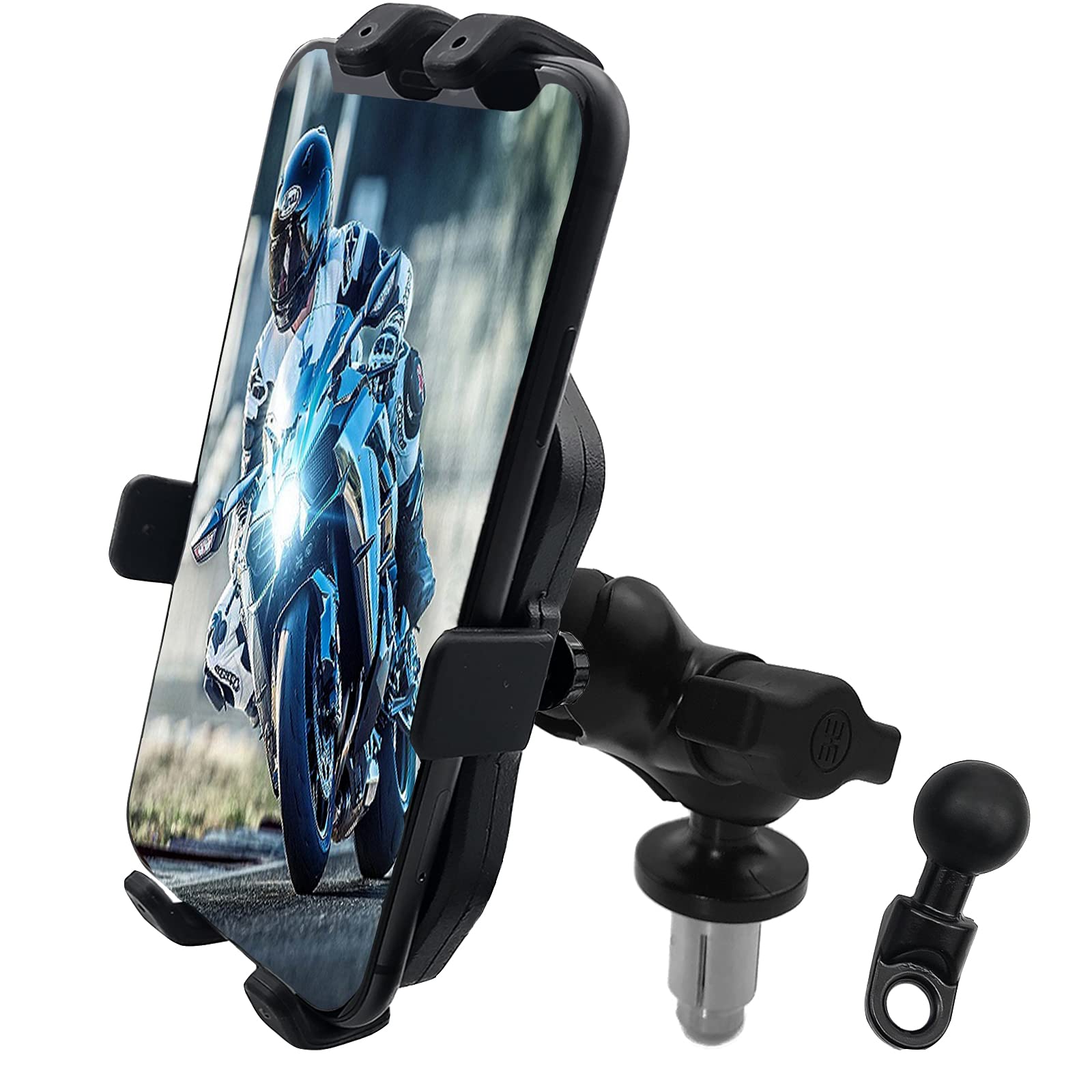 Yimopart Motorcycle Phone Mount Gps Navigation Bracket Mobile Phone Holder Fork Stem For Suzuki Hayabusa Gsx R 600 750 1000 Yzf