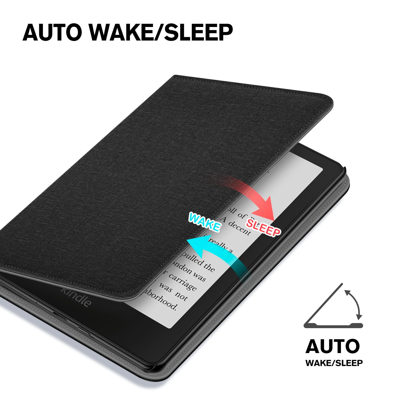 Ayotu Stand Case For 6.8'' Kindle Paperwhite 11Th Generation 2021 And Kindle Paperwhite Signature Edition, Fabric Cover With Aut