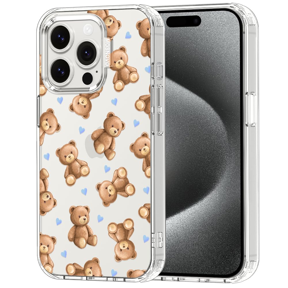 MOSNOVO for iPhone 15 Pro Case, Shockproof Military-Grade Protection 6.6ft Drop Tested, Clear Phone Case for iPhone 15 Pro, Tedd