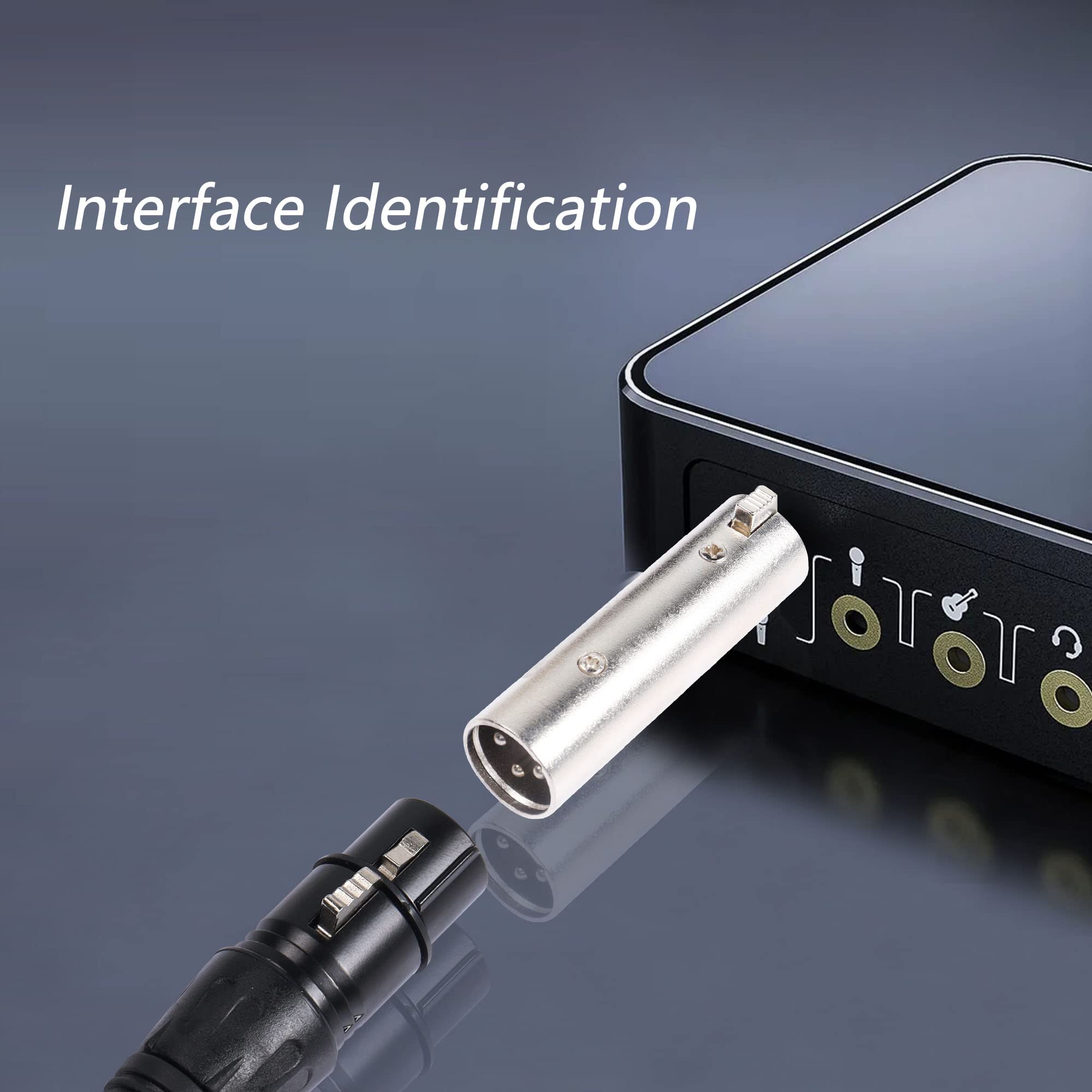 Pngknyocn Xlr Male To Female Adapter,3 Pin Xlr Audio Microphone Cable Extension Adapter Connector(2 Pack)