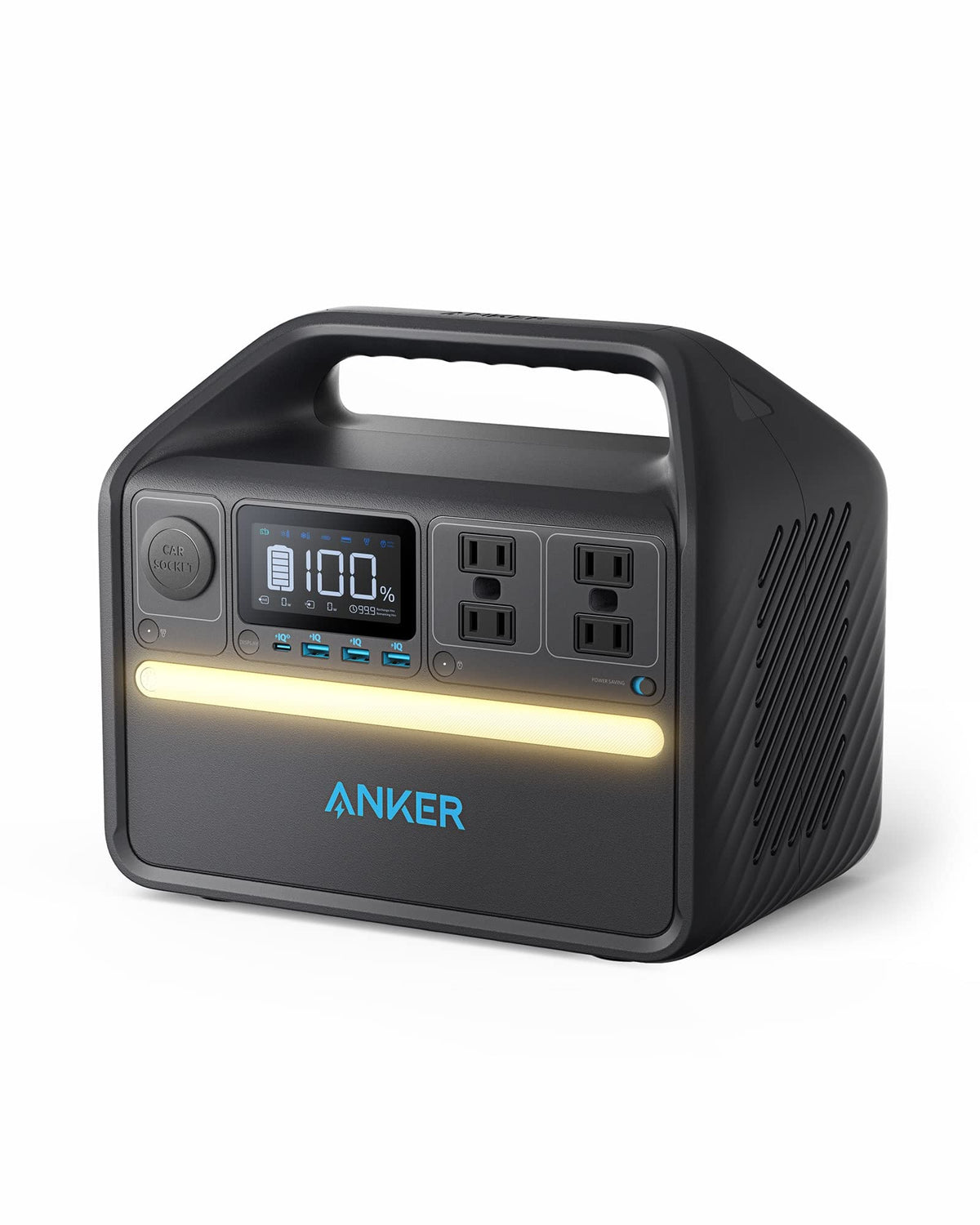 Anker 535 Portable Power Station, 512Wh Solar Generator (Solar Panel Optional) With Lifepo4 Battery Pack, 500W 9 Port Powerhouse
