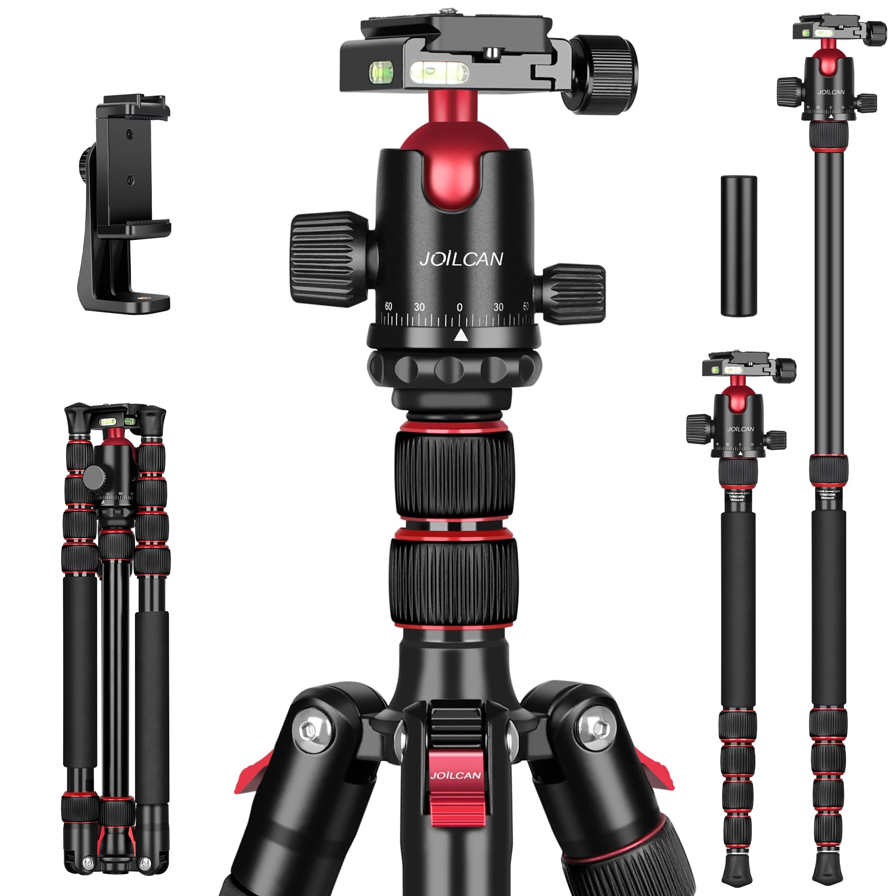 Victiv 80/85 Inches Heavy Duty Tripod For Camera And Phone, 85' Camera Monopod Tripod, Dslr Binoculars Spotting Scope Camcorders Video Tripod Stand, 360 Degree Ball Head, 35 Lbs Loads