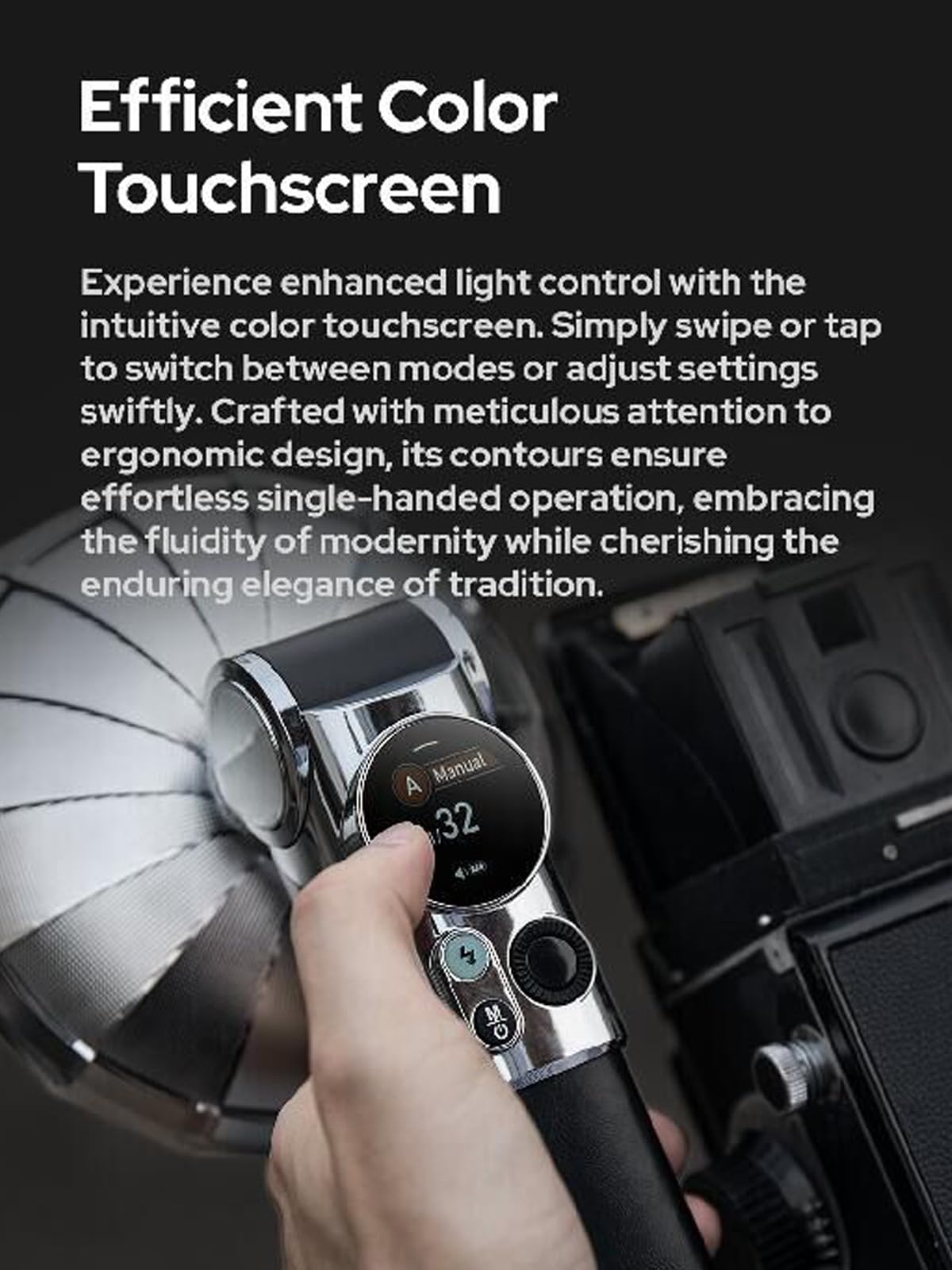 Godox Lux Master Retro Ttl Hss Camera Flash,Touch Screen,Wireless Sync, Built In Battery,2.4G Wireless X System Compatible With