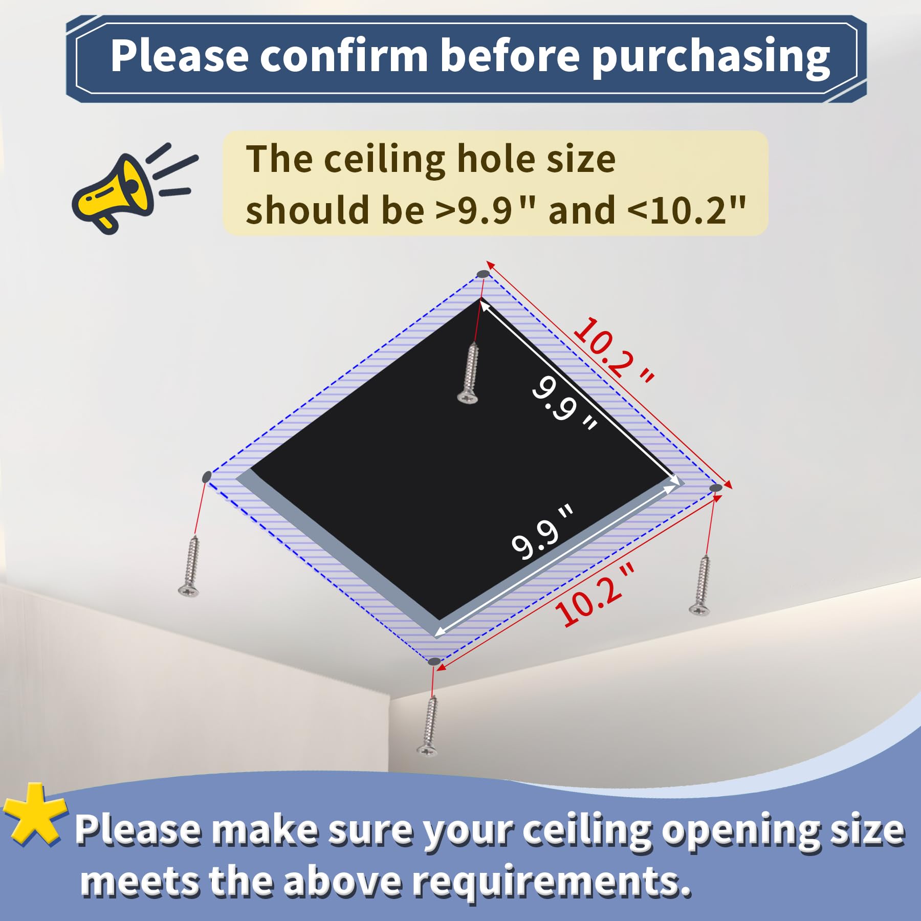 Yopmb Bathroom Exhaust Fan With Led Light, Square Ceiling Mount Quiet Exhaust Fan For Bathroom/Restroom/Shower/Home/Office,1.0 S