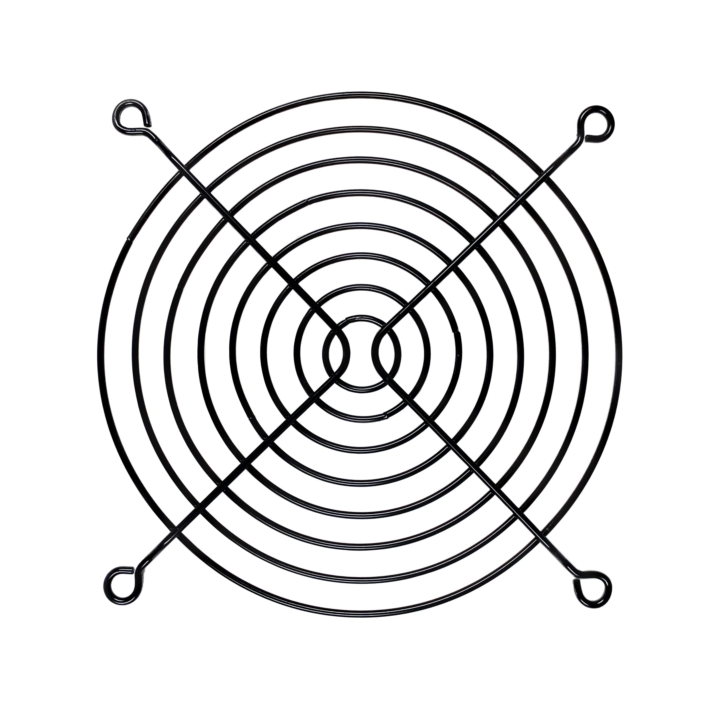 Black Fan Finger Grill 120Mm 8 Pack