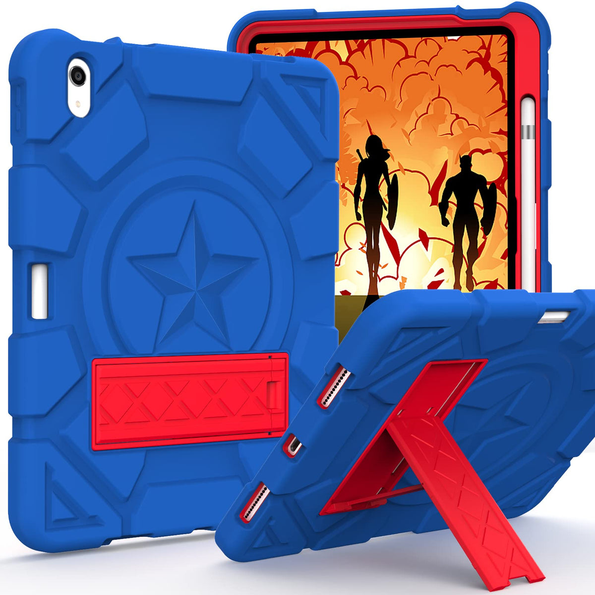 Rantice Ipad 10Th Generation Case For Kids, Ipad 10 Case With Pencil Holder, 10Th Gen Ipad Case With Kickstand, Hybrid Shockproo