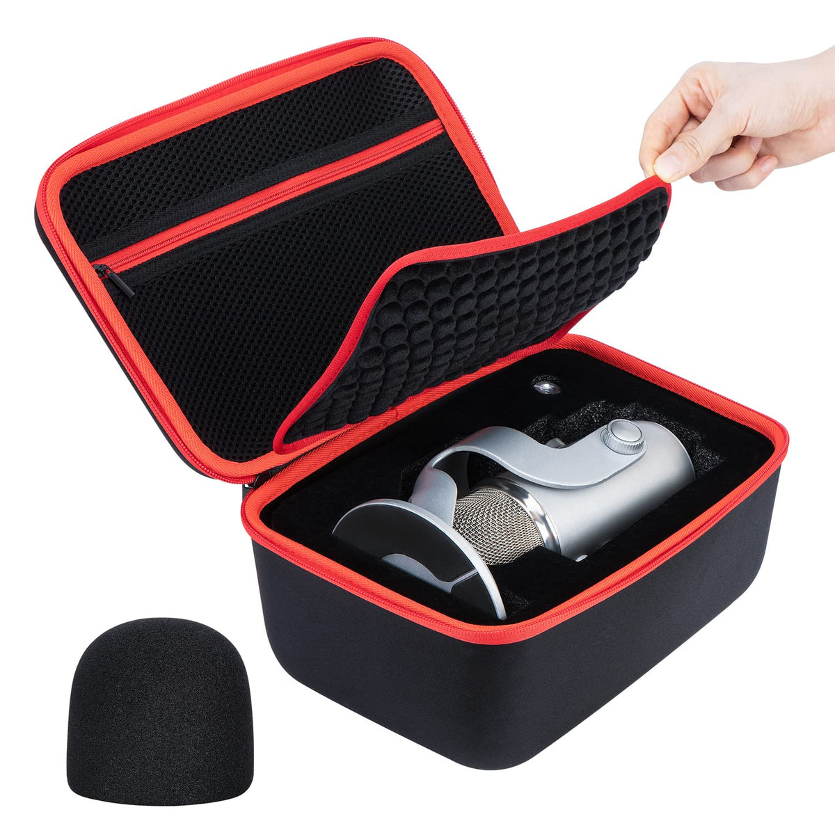 Hard Case for Blue Yeti Microphone, Yeti X, Yeti Pro Mic, Mic Carrying Case Compatible with Blue Microphones, Travel Case Fit Blue Yeti Cable and Other Accessories - by YOUSHARES