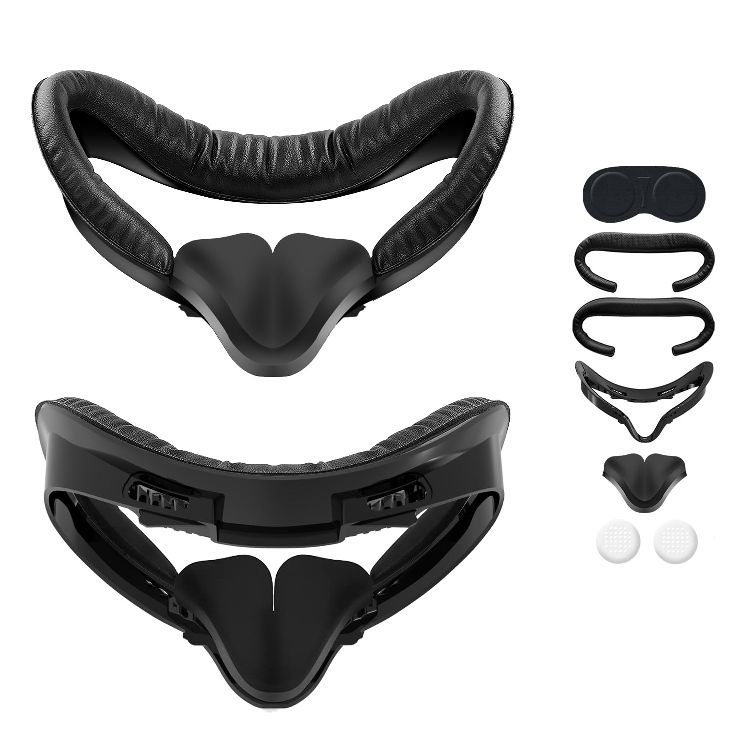Sonicgrace Face Pad for Oculus Quest 2, VR Accessories for Meta Quest 2, Face Cover Replacement Set with 2 Pcs Comfortable Leath