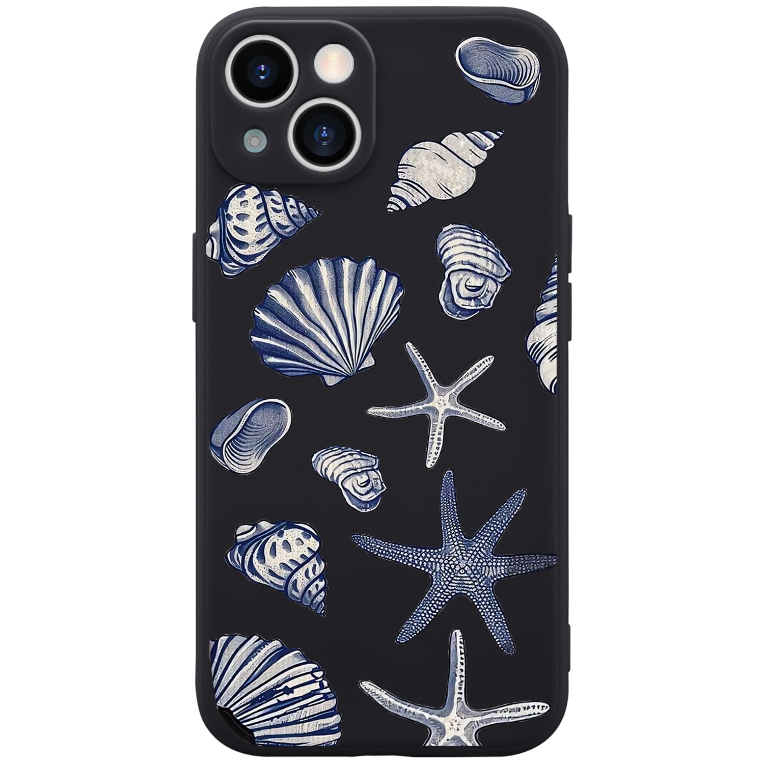 Wihytec Beach Shells Phone Case for iPhone 16 PRO MAX Seashells Case Cover Girly Women Liquid Silicone Soft Gel Rubber Matte Pho
