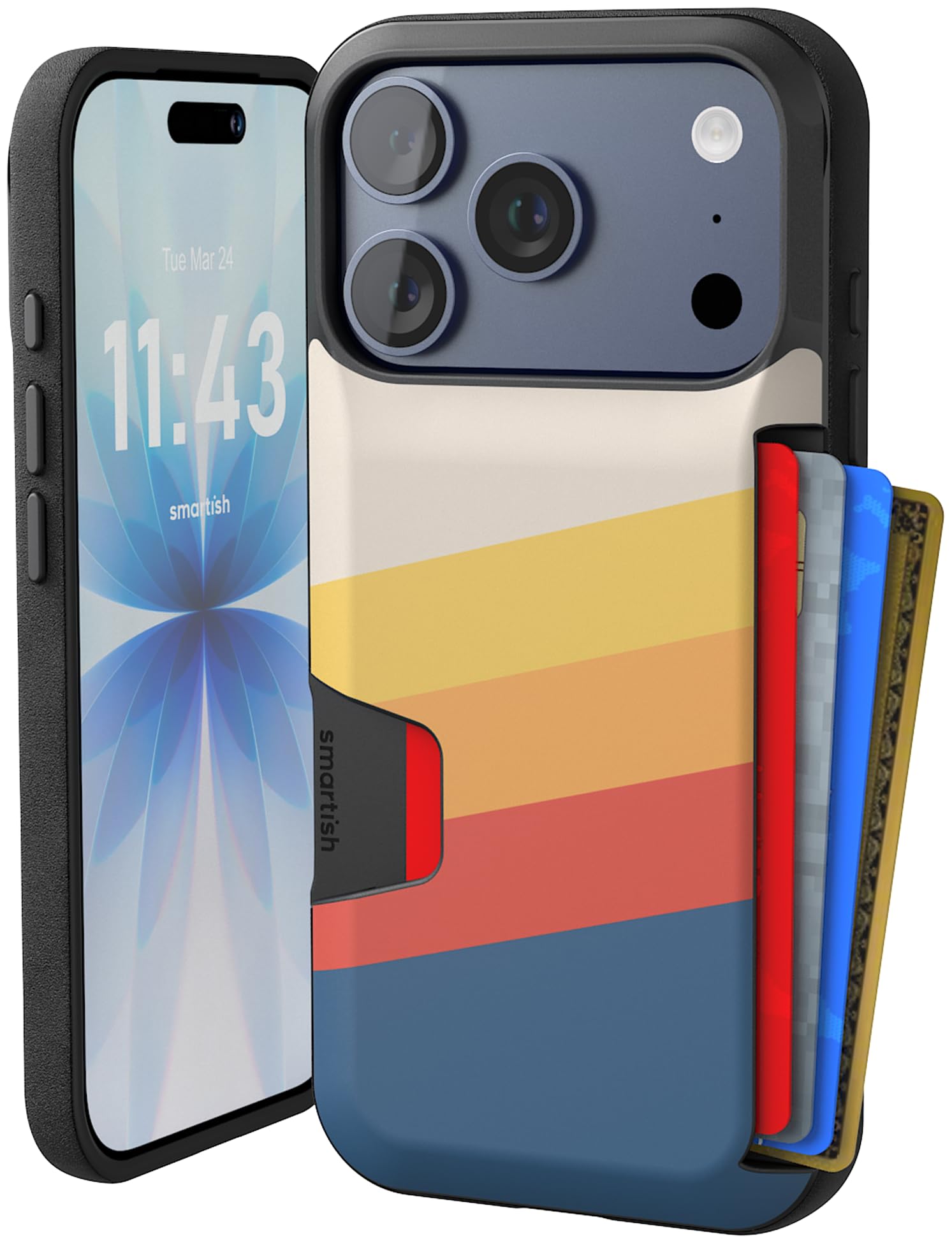 Smartish iPhone 17 Pro Wallet Case - Wallet Slayer Vol. 1 [Slim + Protective] Credit Card Holder - Drop Tested Hidden Credit Car