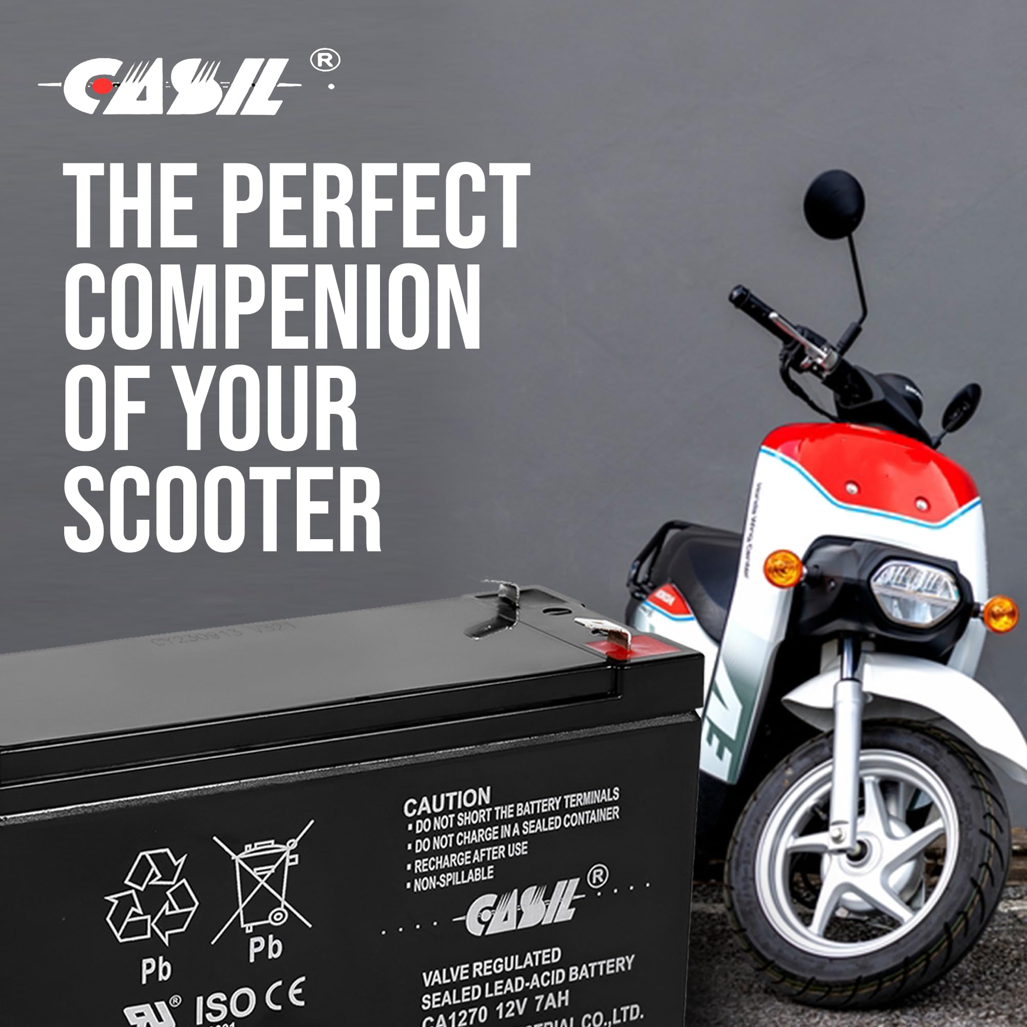 Casil Original Ca1270 12V 7Ah Adt Home Alarm Battery