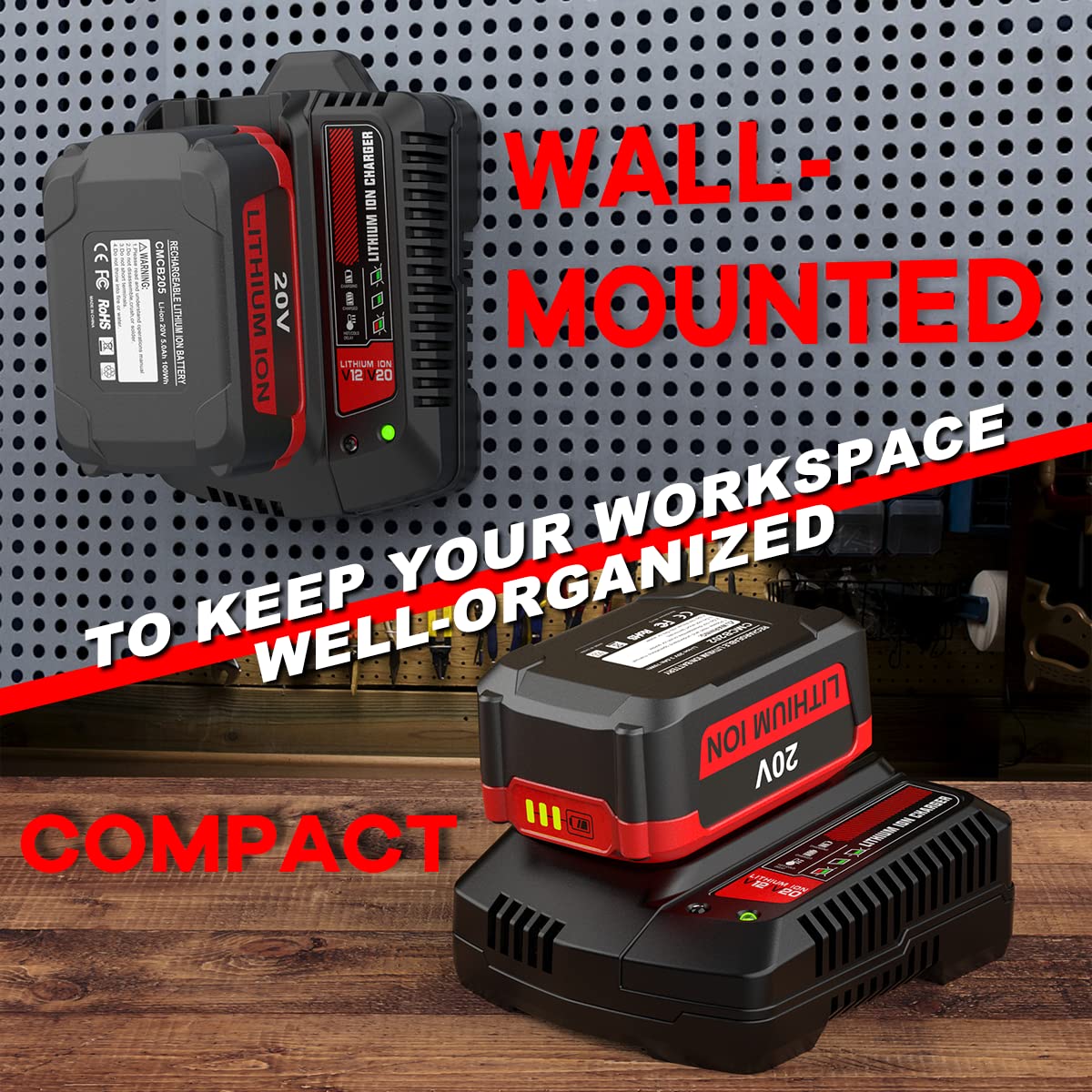 Antrobut 20V Charger Replacement For Craftsman V20 Battery Charger Cmcb104