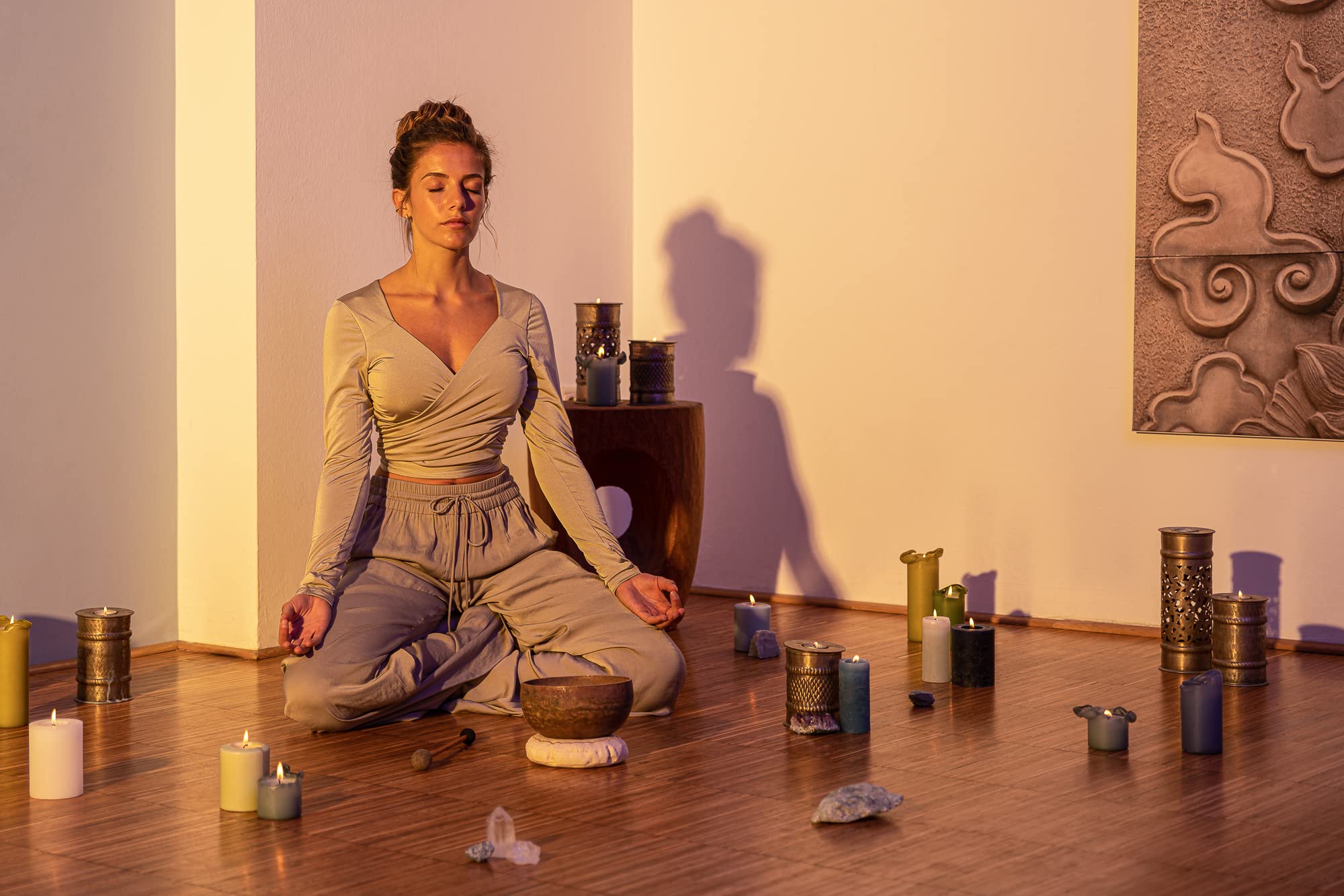 Singing Bowl Double Mallet, Soft Rubber And Hard Felt Heads   Made In Germany   For Meditation, Sound Healing Therapy And Yoga