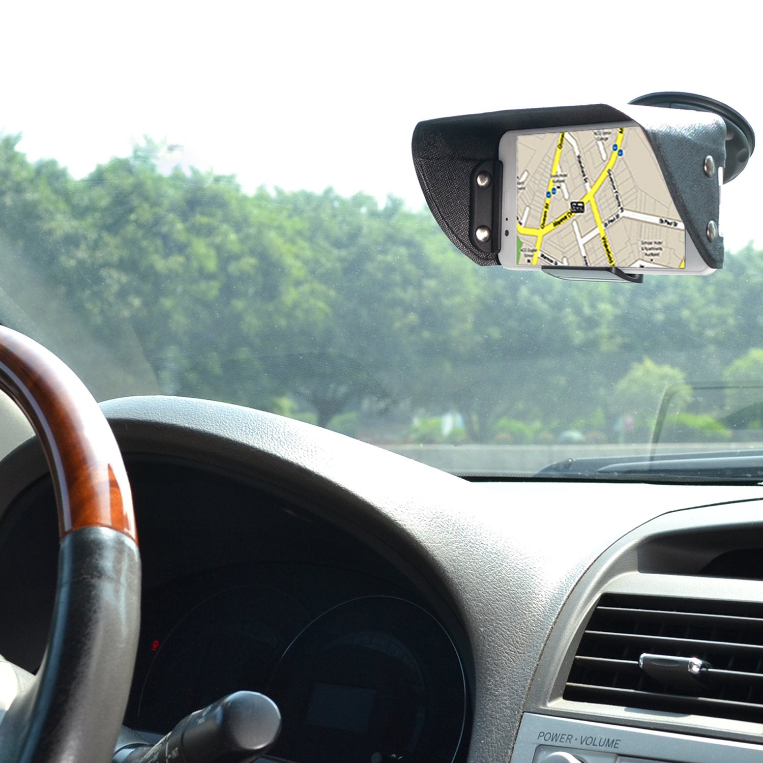 Tfy Universal Phone Sun Shade & Glare Visor Shield For 4.5 To 6.1 Inch Smartphones   Compatible With Iphone 15/14 / 13/12 / Xs/X