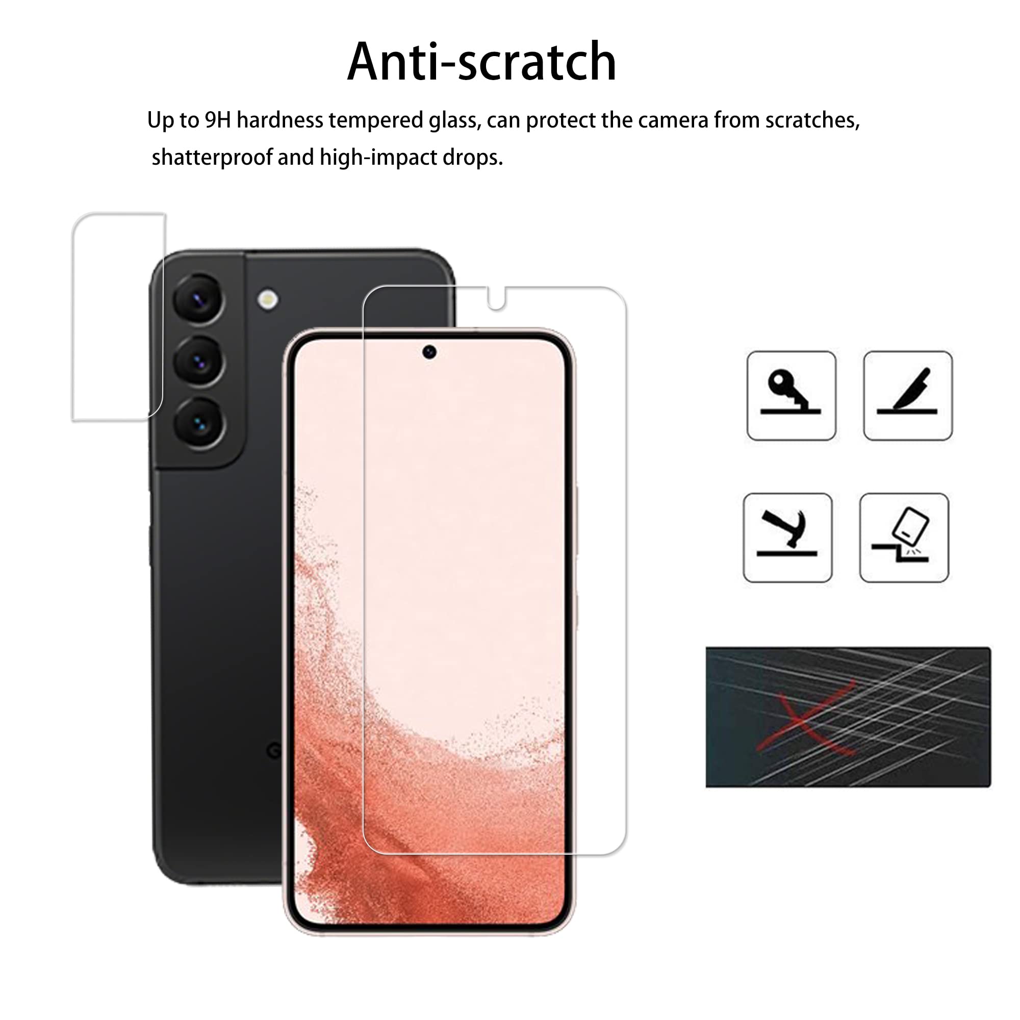 Hkkais Easy Alignment Frame Designed For Samsung Galaxy S21 5G Tempered Glass Screen Protector 2 Pack Camera Lens Protector Film