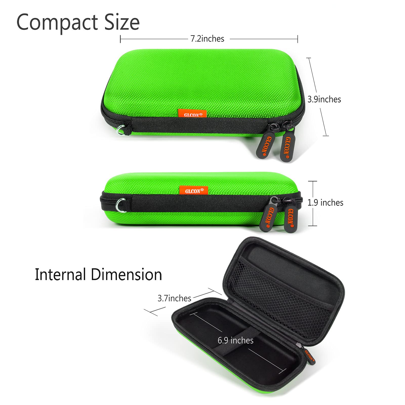 Glcon Power Bank Storage Case Hard Eva Protective Travel Case   Small Electronic Carrying Pouch For Hard Drive, Cell Phone, Char