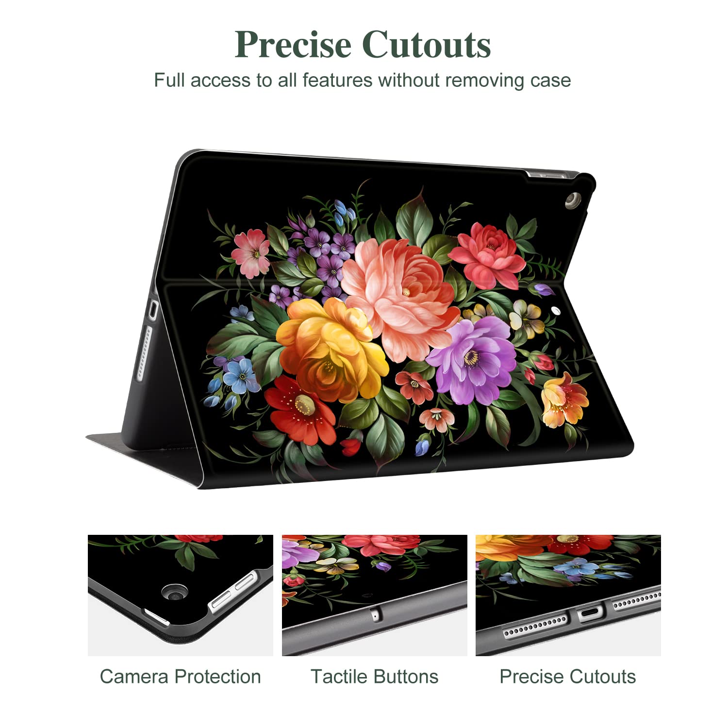 Ipad Case 9Th Generation Flowers, Ipad 10.2 Case For Girls Women, Ipad 8Th Generation Case, Ipad 7Th Generation Case, Ipad Cover