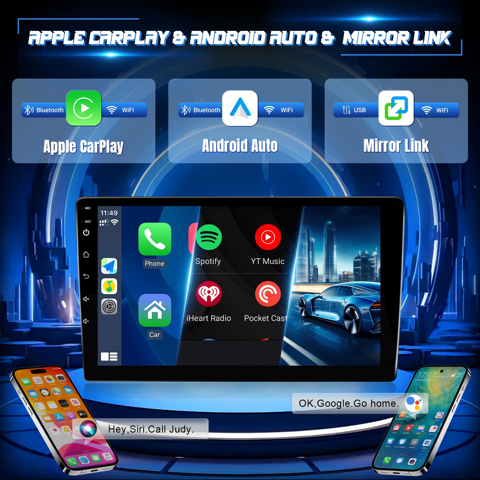 Android Car Radio For Toyota Camry 2012 2013 2014 Stereo With Wireless Carplay Android Auto, 10.1 Ips Touch Screen For Camry Hea