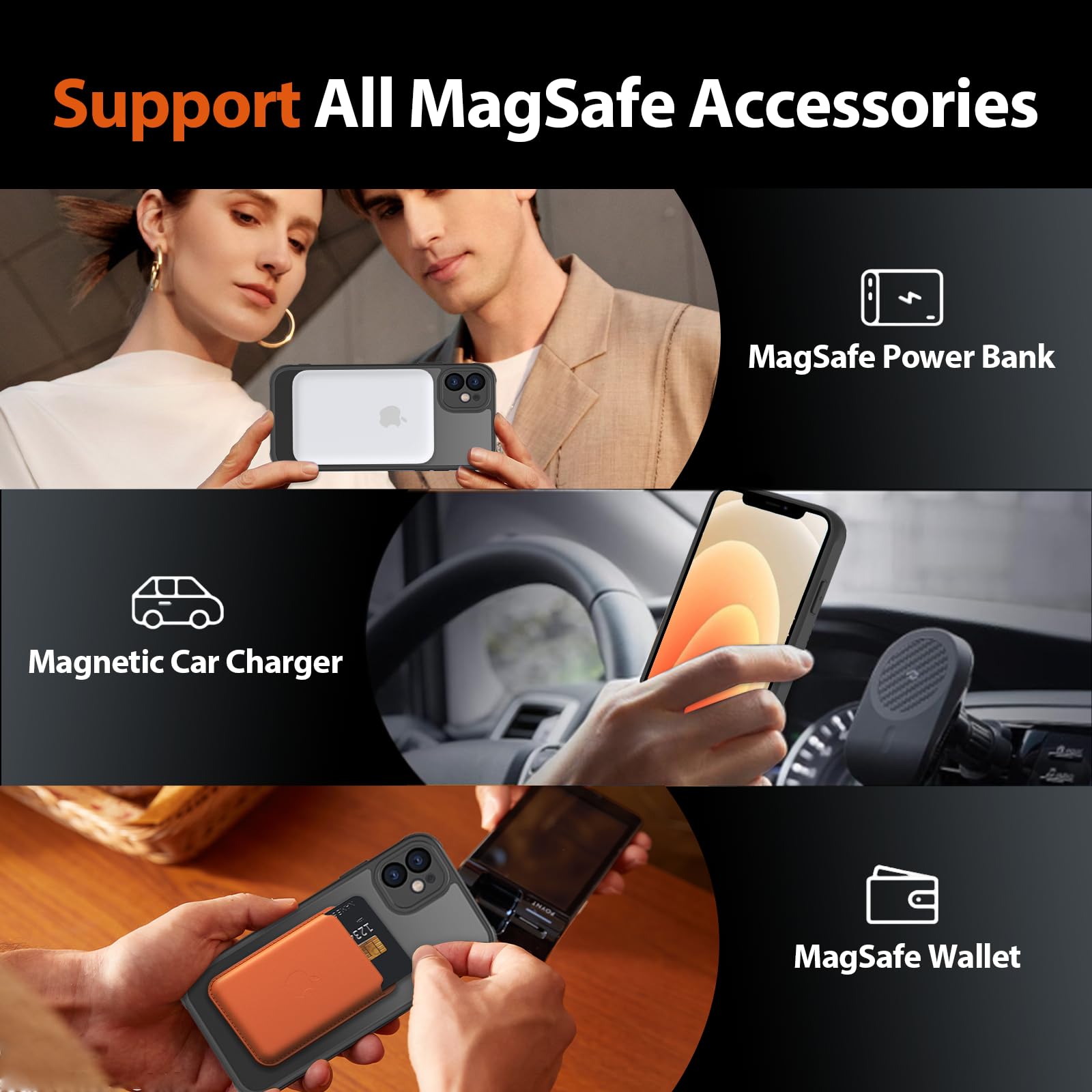 Pinlisheng Magnetic For Iphone 12 Mini Case,Compatible With Magsafe,Military Grade Drop Tested, Shockproof Matte Translucent Har