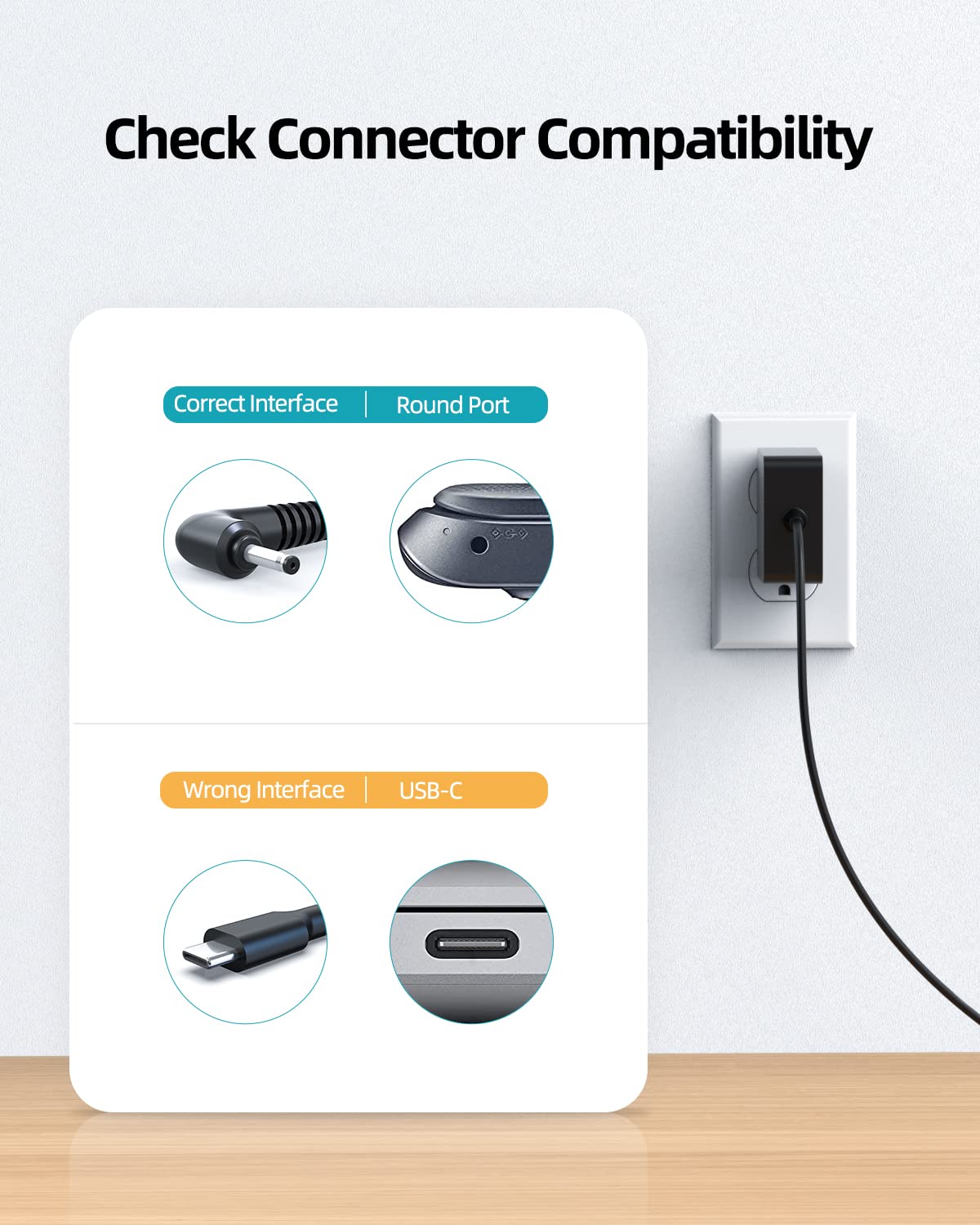 Dexpt 7.5Ft Portable Charger For Samsung Chromebook, (Safety Certified By Ul), Chromebook 3, Chromebook 2, Laptop Notebook Xe500C13, Pa 1250 98, Round Connector, 26W