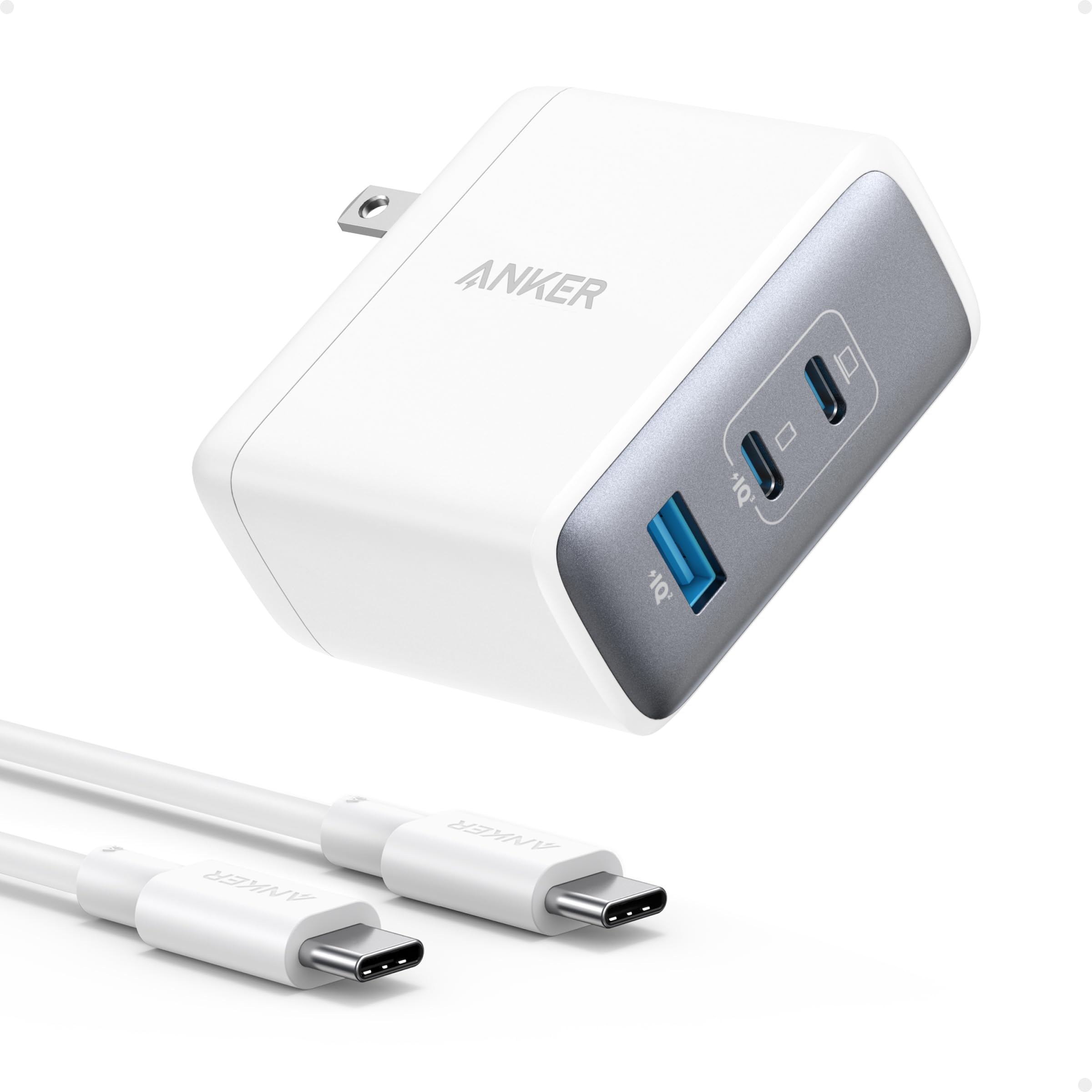 Anker Nano 100W Usb C Charger, 3 Port Fast Compact Gan Charger For Macbook Pro/Air, Pixelbook, Thinkpad, Dell Xps, Ipad Pro, Iph